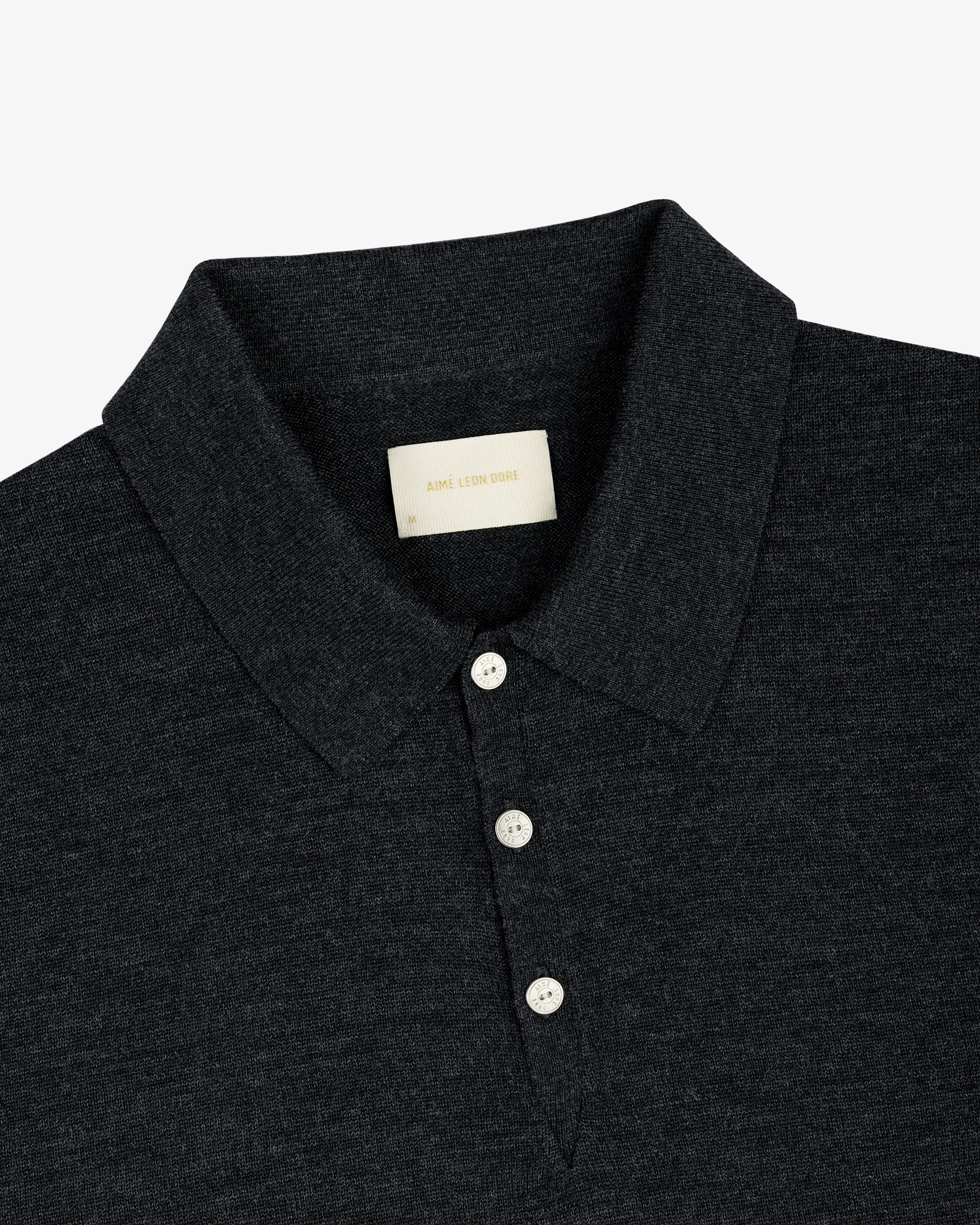 Long-Sleeve Merino Polo sold by Aime Leon Dore product image thumbnail 3