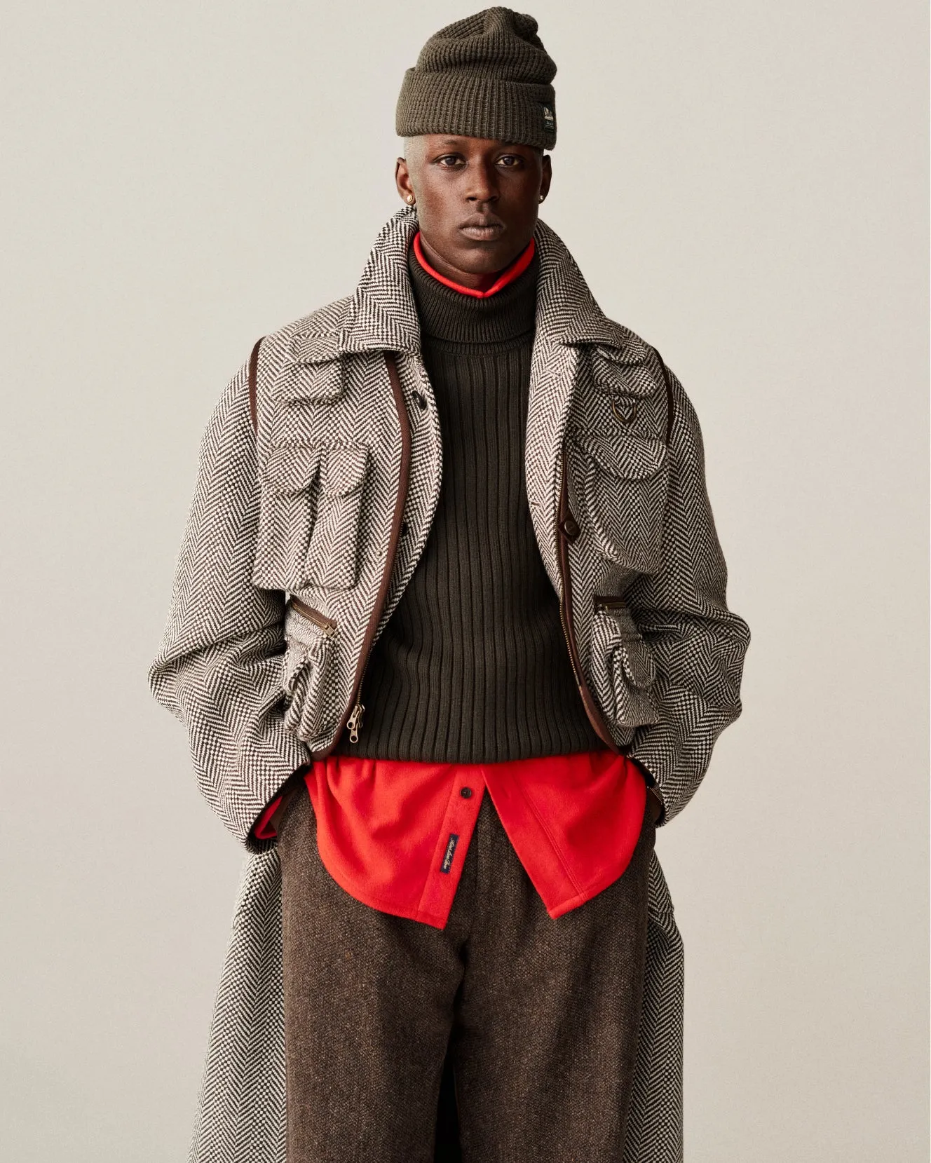 Wool Herringbone Fishing Vest sold by Aime Leon Dore product image thumbnail 3