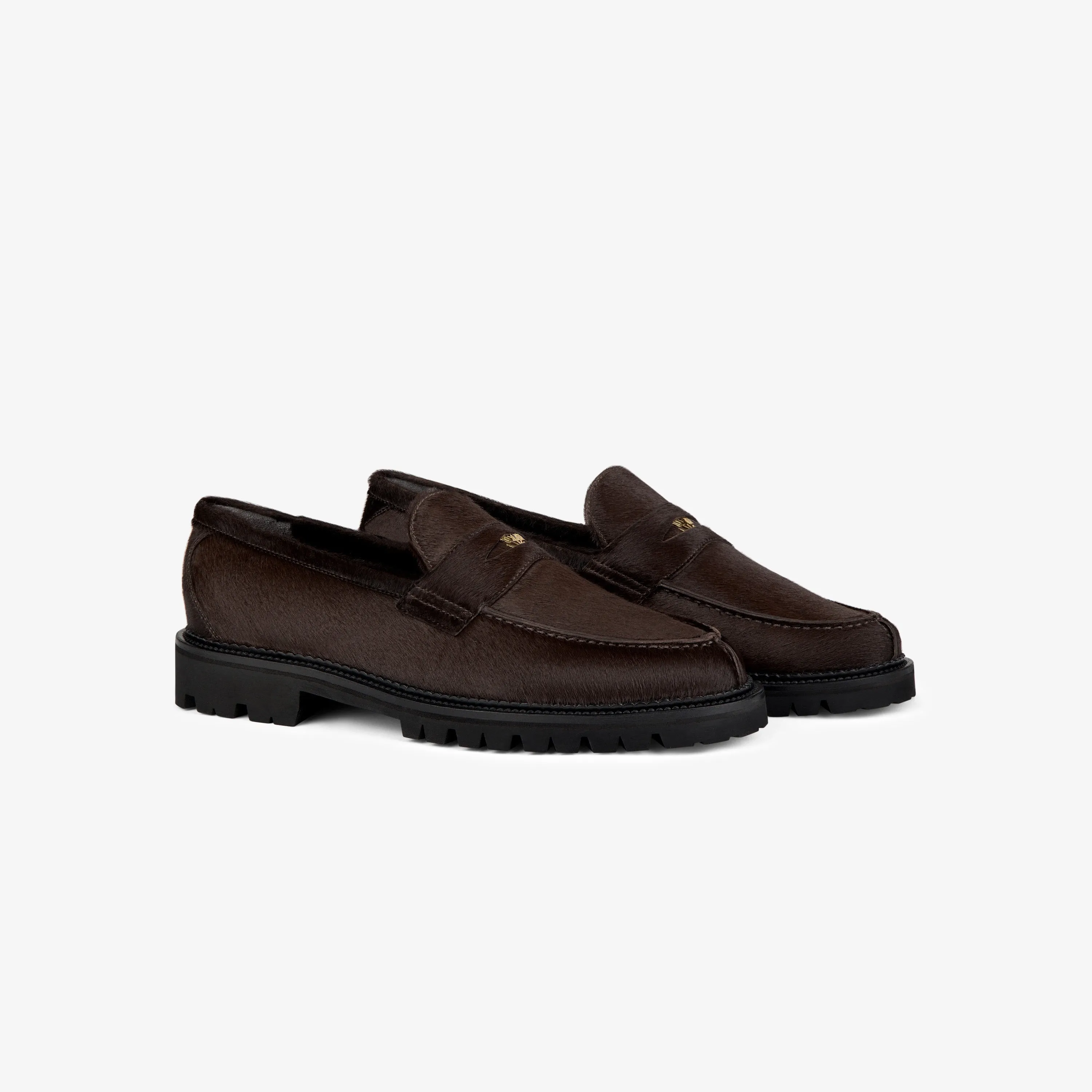 Lug Sole Calf Hair Queens Crest Loafer sold by Aime Leon Dore