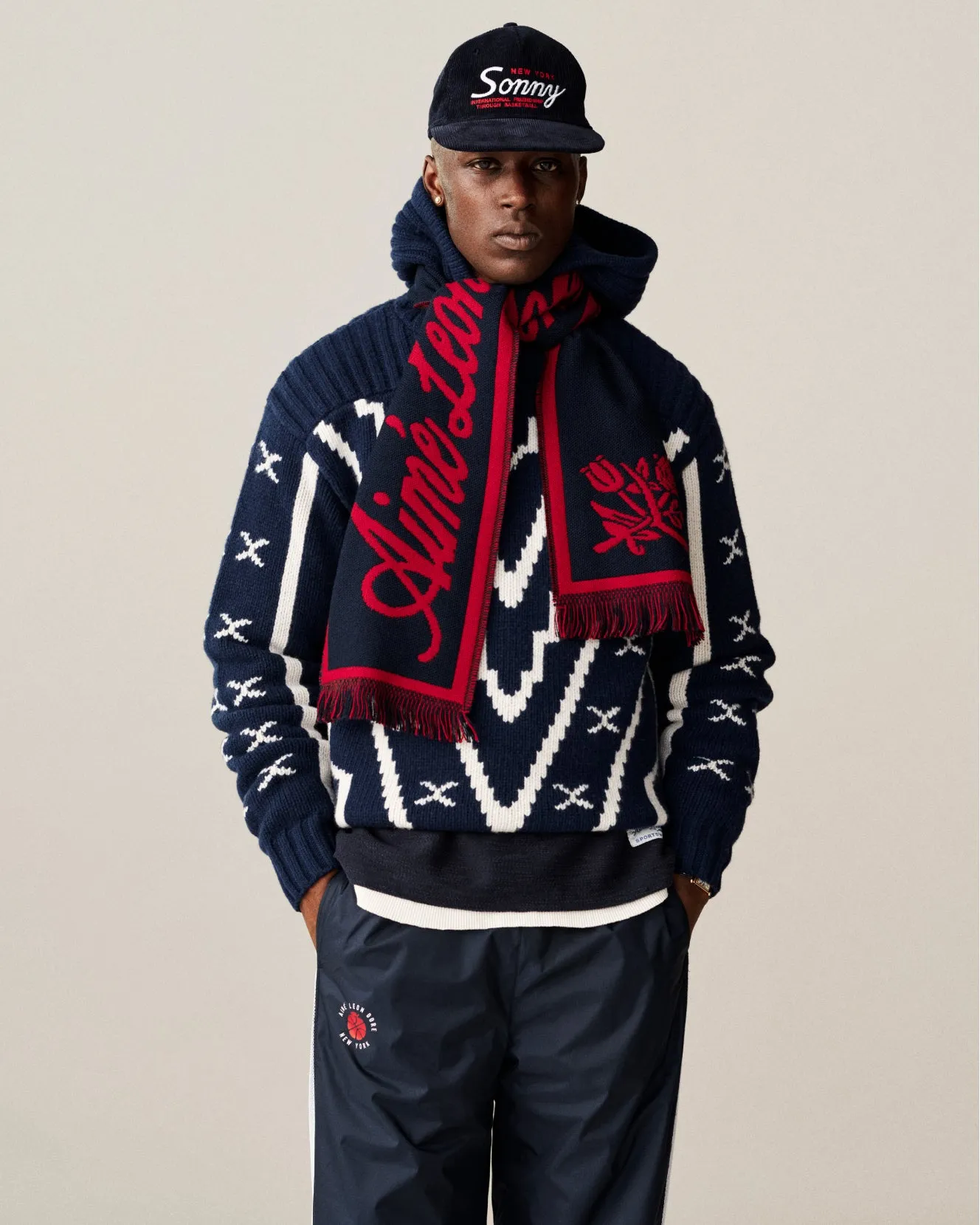 Wool Script Scarf sold by Aime Leon Dore product image thumbnail 3