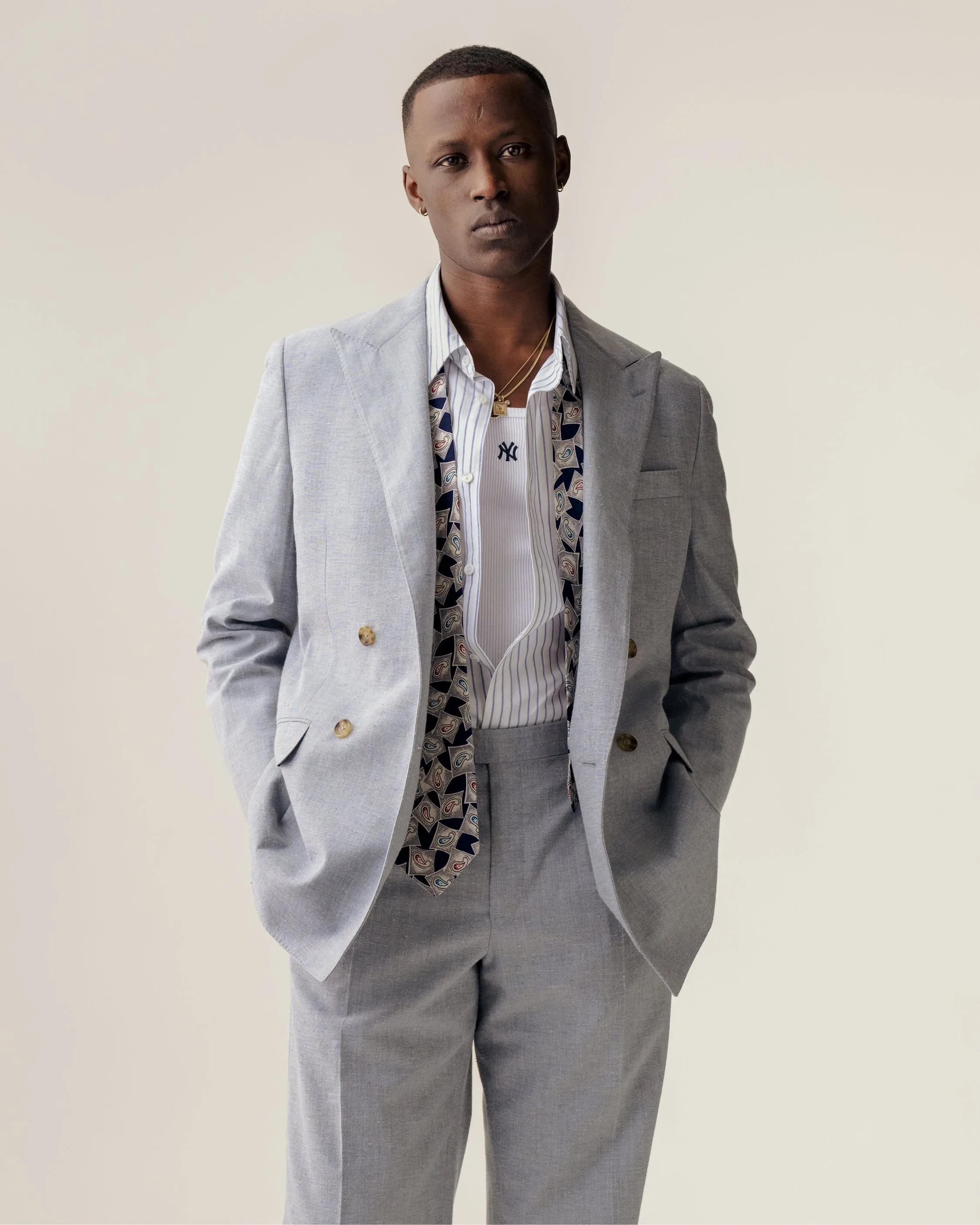 Double Pleated Fleck Suit Trouser sold by Aime Leon Dore product image thumbnail 3