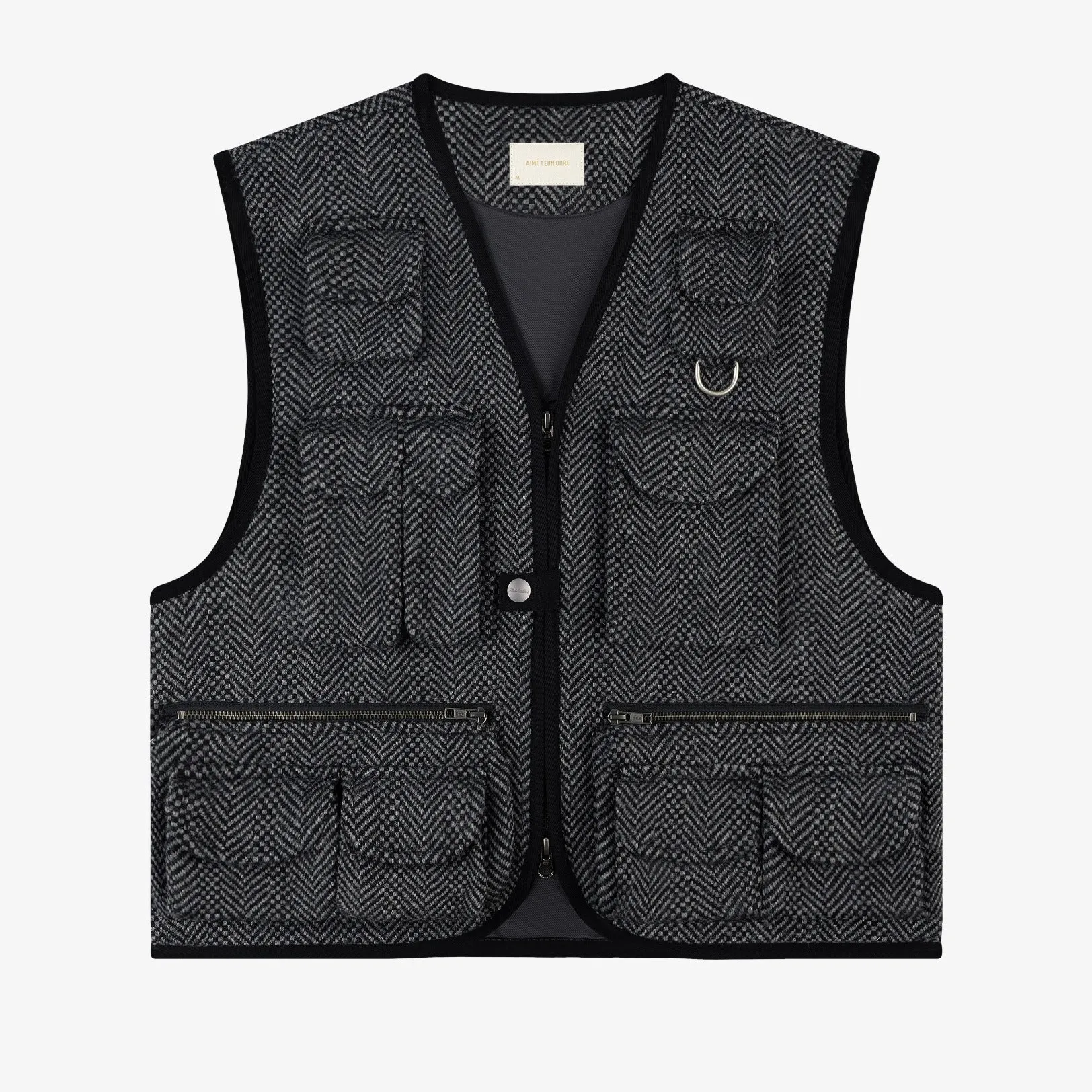 Wool Herringbone Fishing Vest sold by Aime Leon Dore