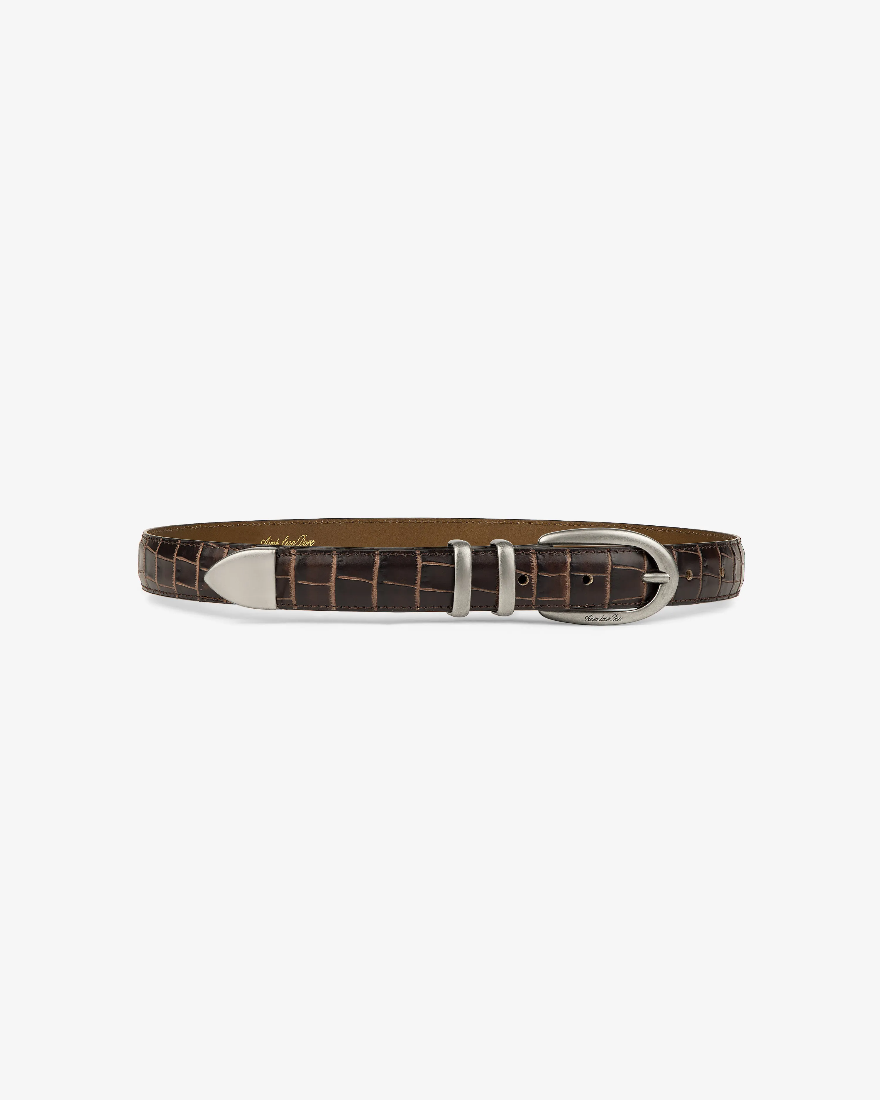 Croc-Embossed Leather Belt sold by Aime Leon Dore product image thumbnail 2