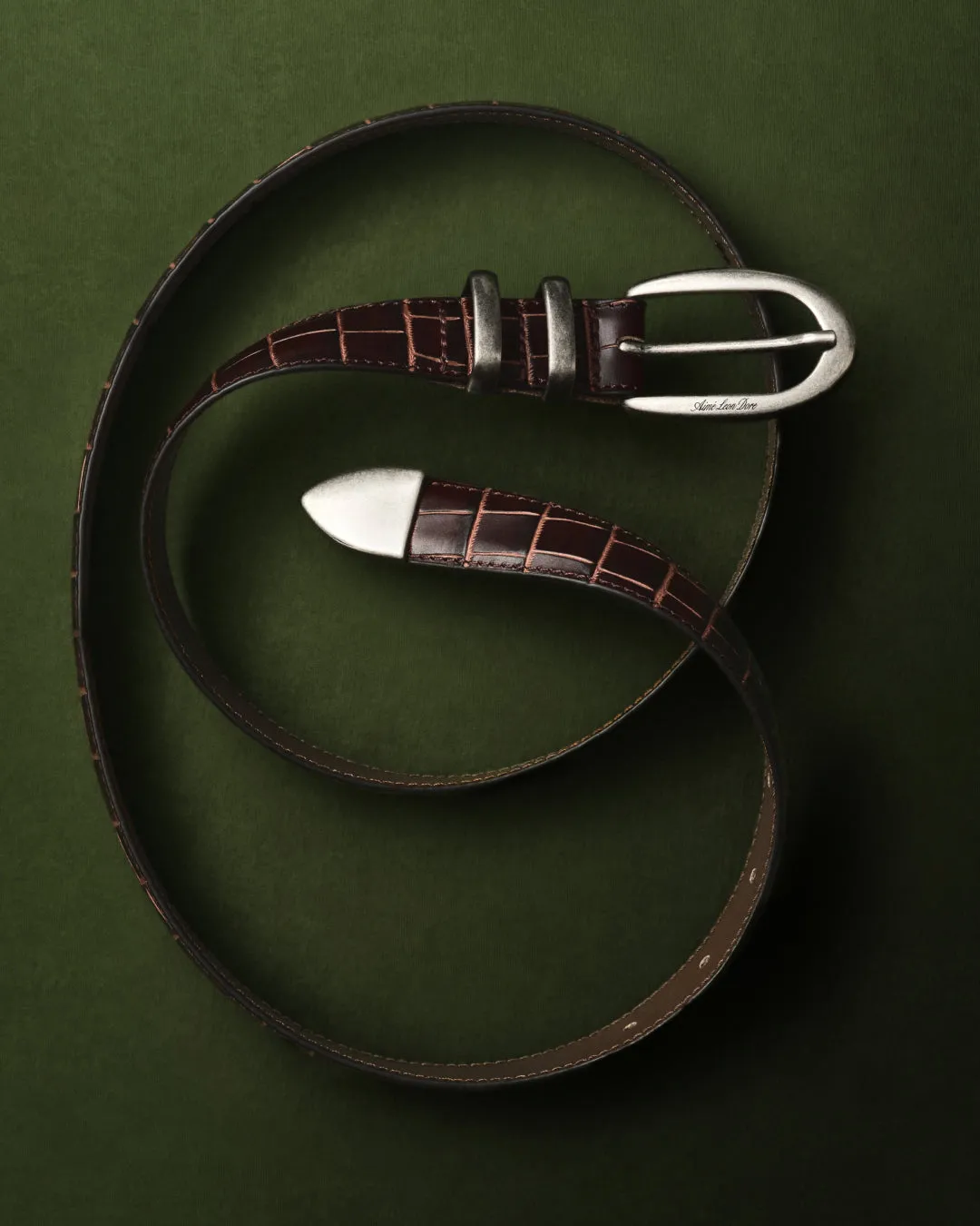 Croc-Embossed Leather Belt sold by Aime Leon Dore product image thumbnail 3