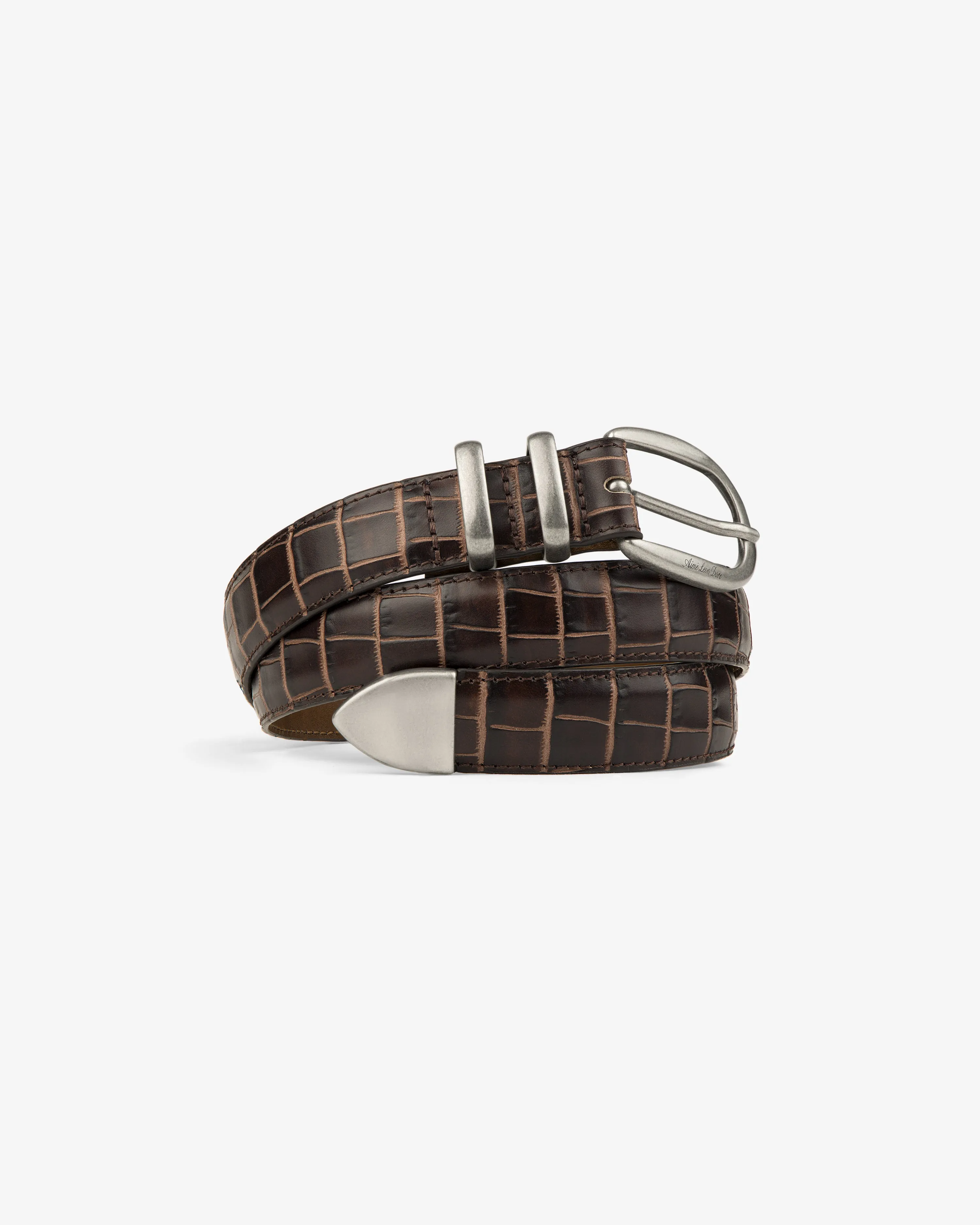 Croc-Embossed Leather Belt sold by Aime Leon Dore product image thumbnail 5