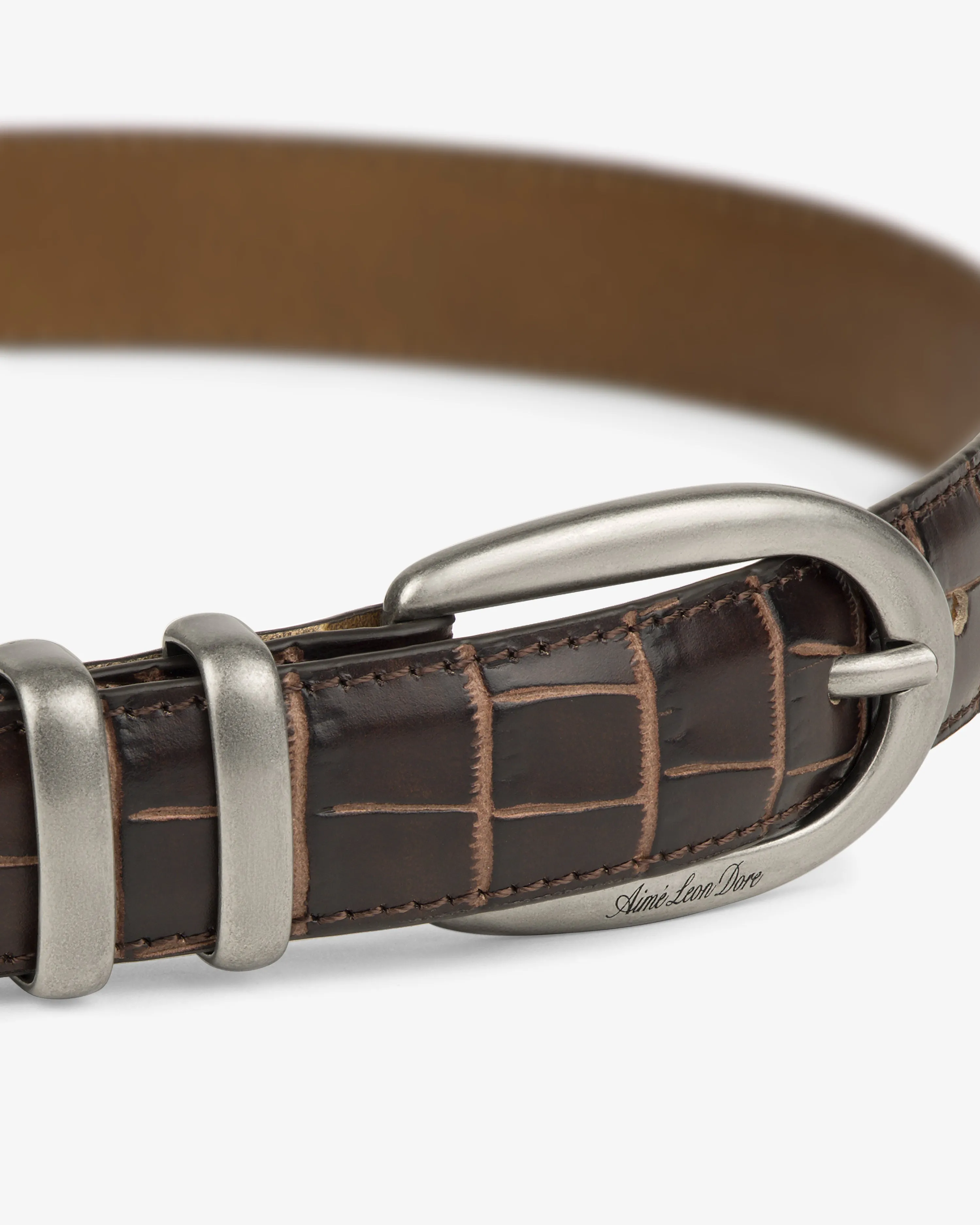 Croc-Embossed Leather Belt sold by Aime Leon Dore product image thumbnail 4