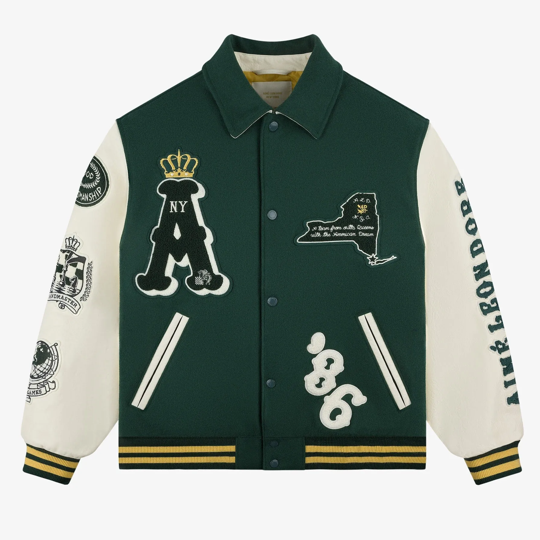 Triboro Chess Club Varsity Jacket sold by Aime Leon Dore