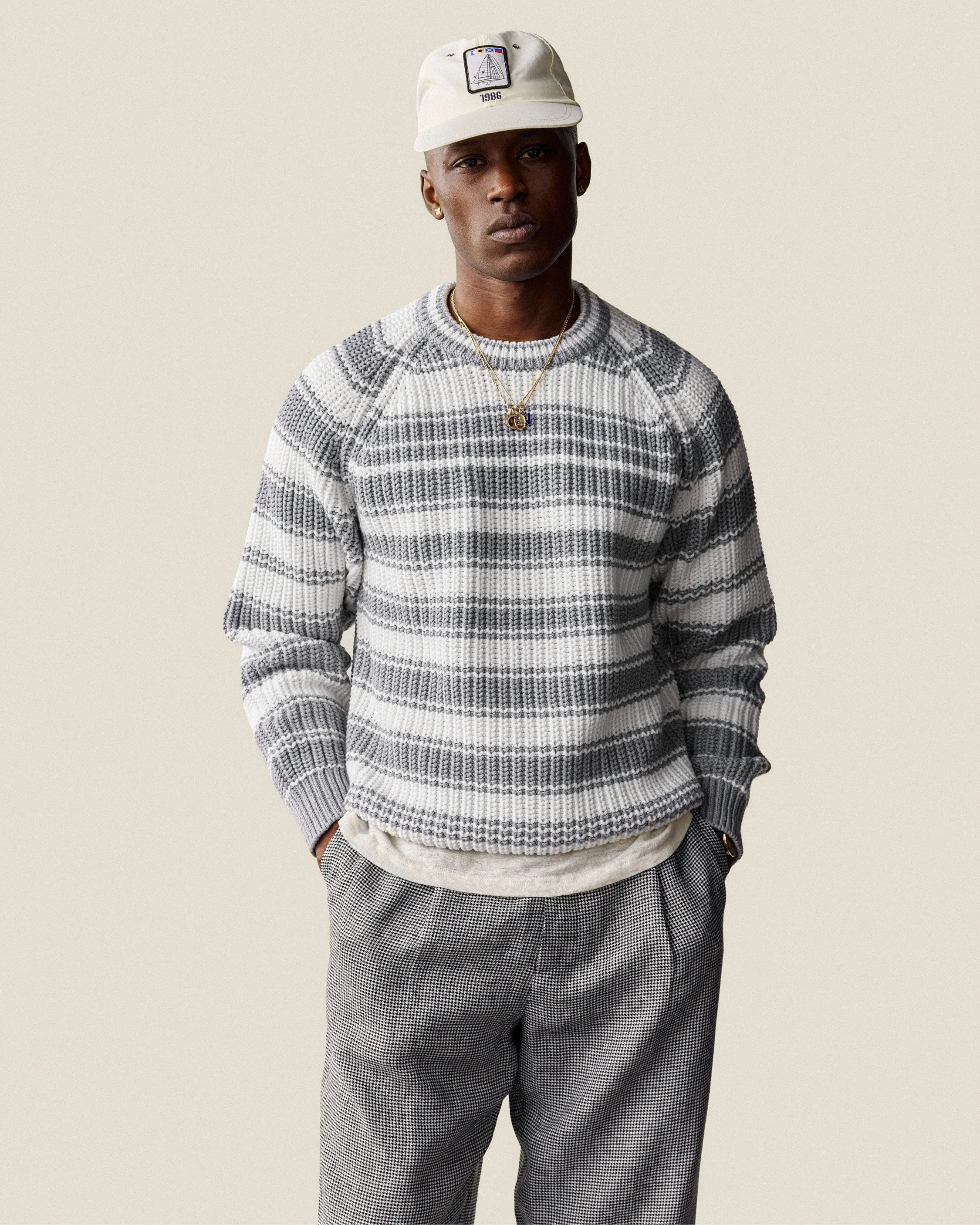 Striped Crewneck Sweater sold by Aime Leon Dore product image thumbnail 3