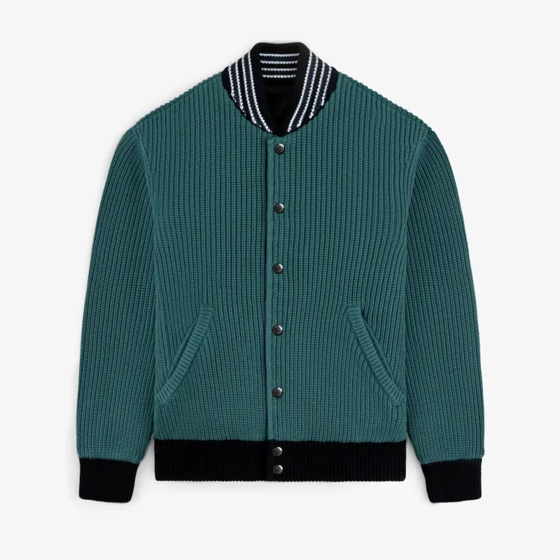 Reversible Knit Bomber Jacket made by Aime Leon Dore