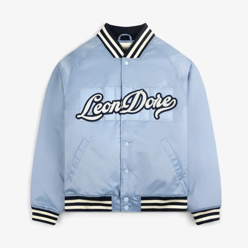Overlay Logo Satin Varsity Jacket sold by Aime Leon Dore