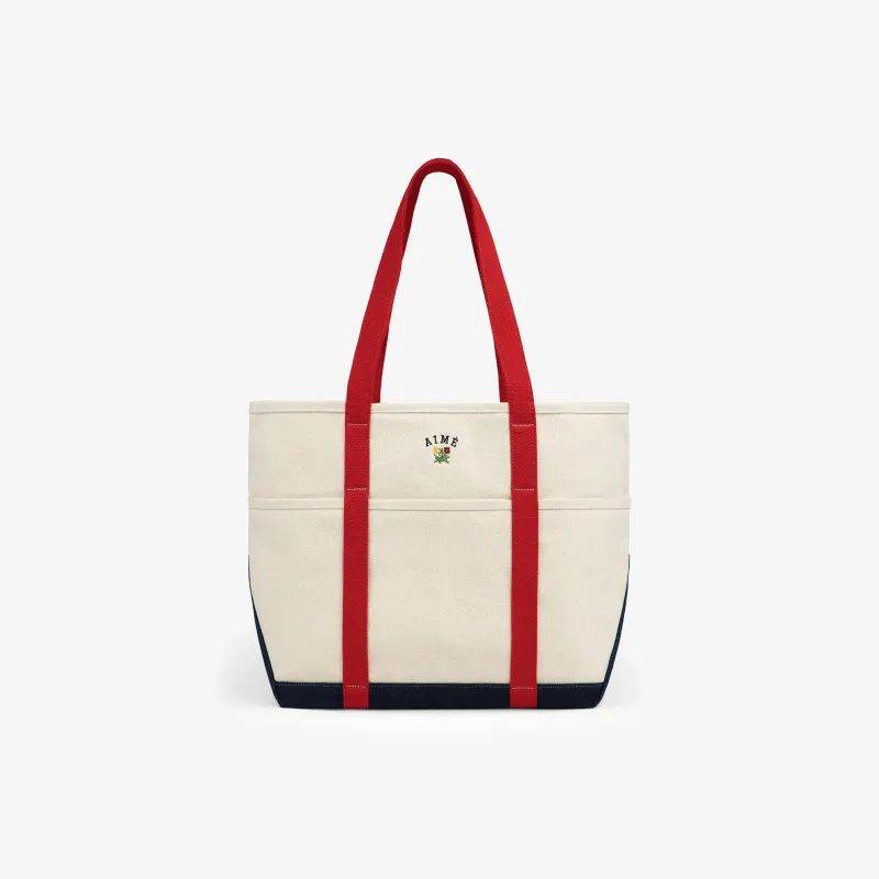 Large Crest Contrast Tote Bag made by Aime Leon Dore