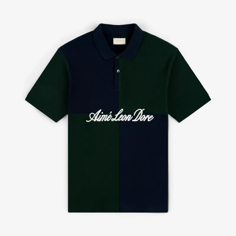 Color Blocked Pique Polo made by Aime Leon Dore