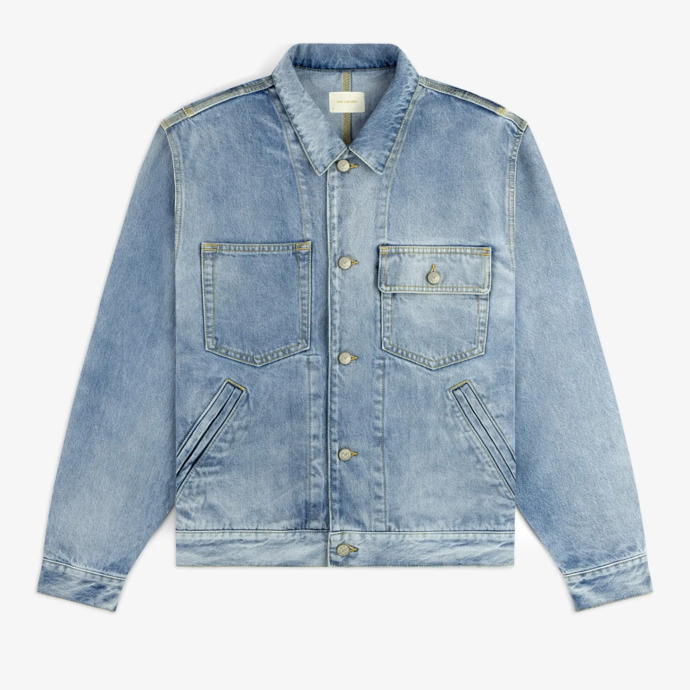 Denim Trucker Jacket sold by Aime Leon Dore