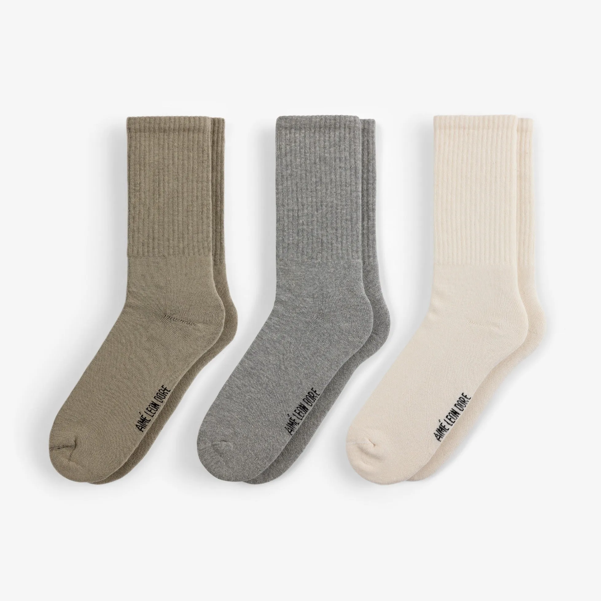 Crew Sock 3-Pack sold by Aime Leon Dore