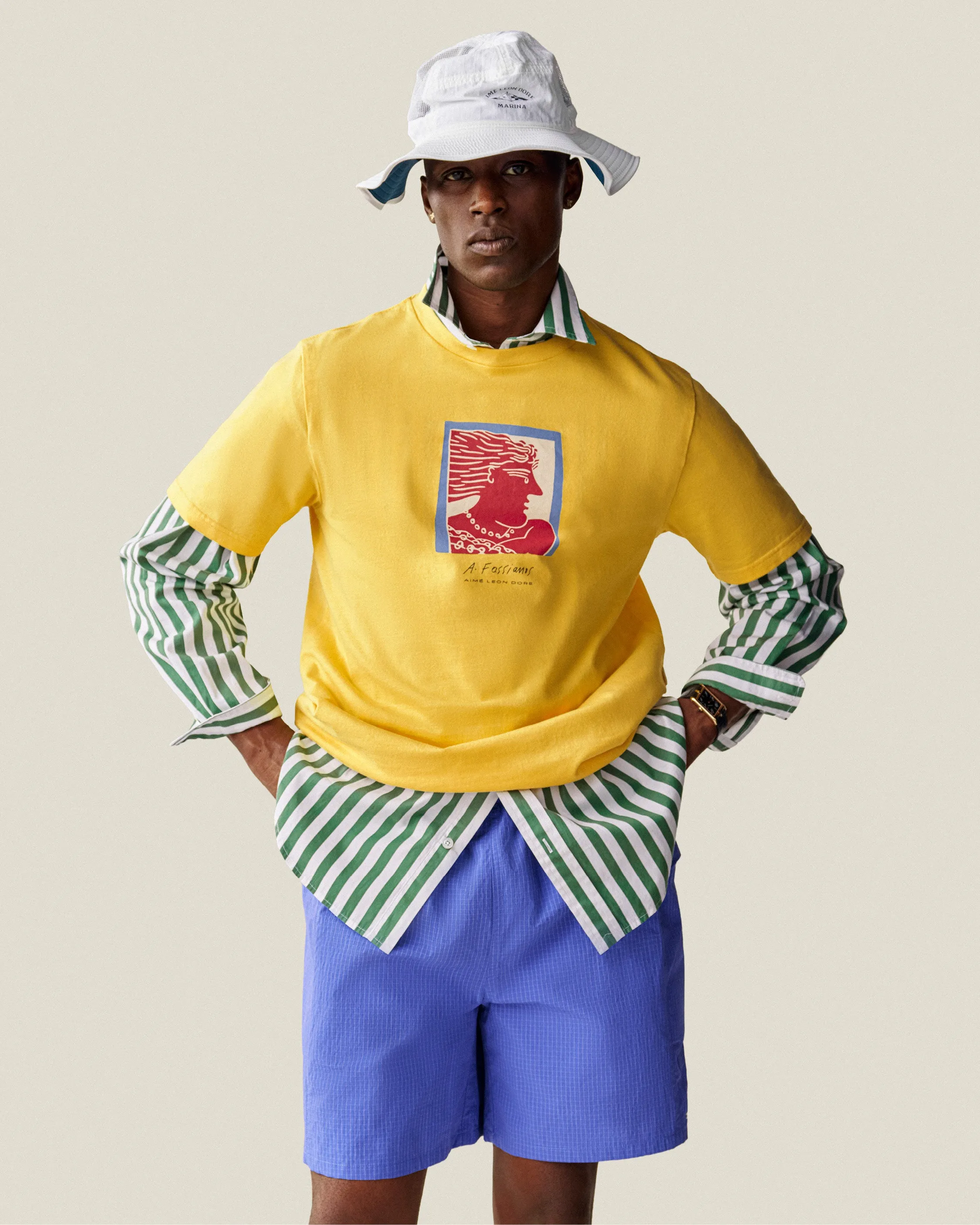 Striped Leon Overshirt sold by Aime Leon Dore product image thumbnail 3