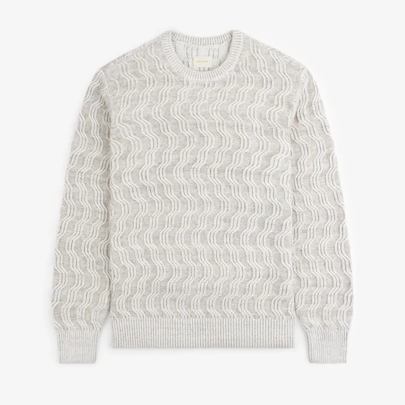 Linen Blend Cable Knit Sweater made by Aime Leon Dore