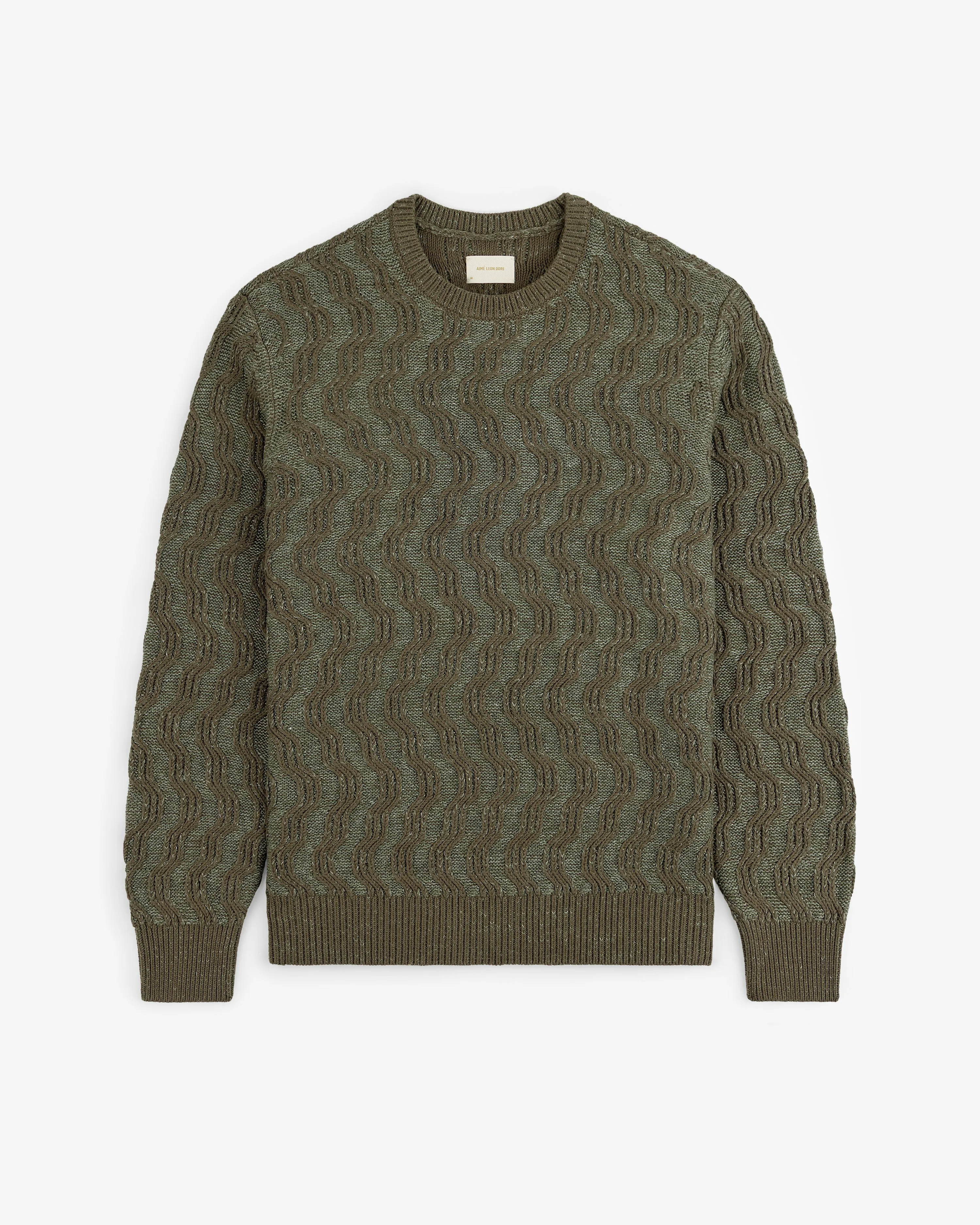 Linen Blend Cable Knit Sweater sold by Aime Leon Dore product image thumbnail 2