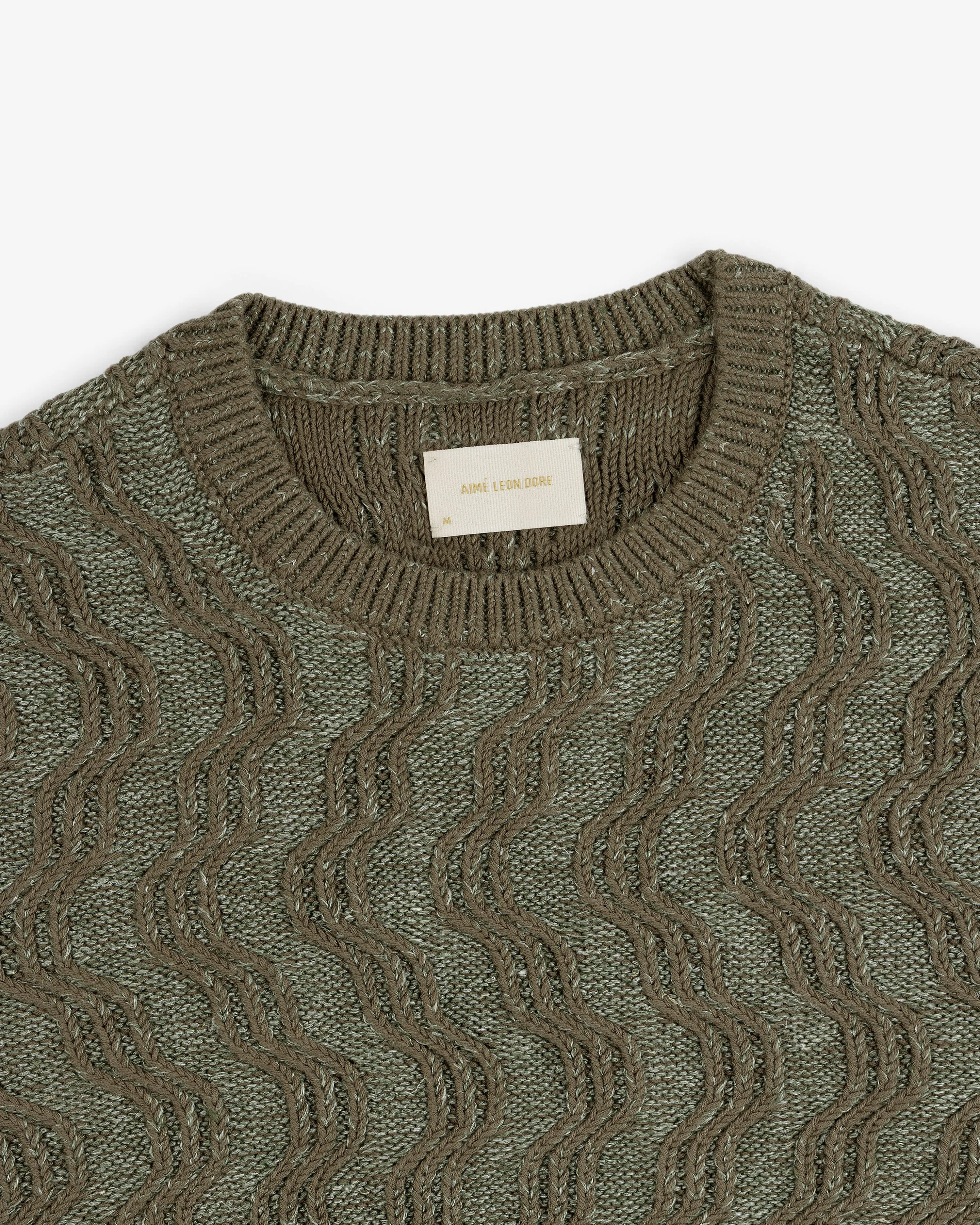 Linen Blend Cable Knit Sweater sold by Aime Leon Dore product image thumbnail 4