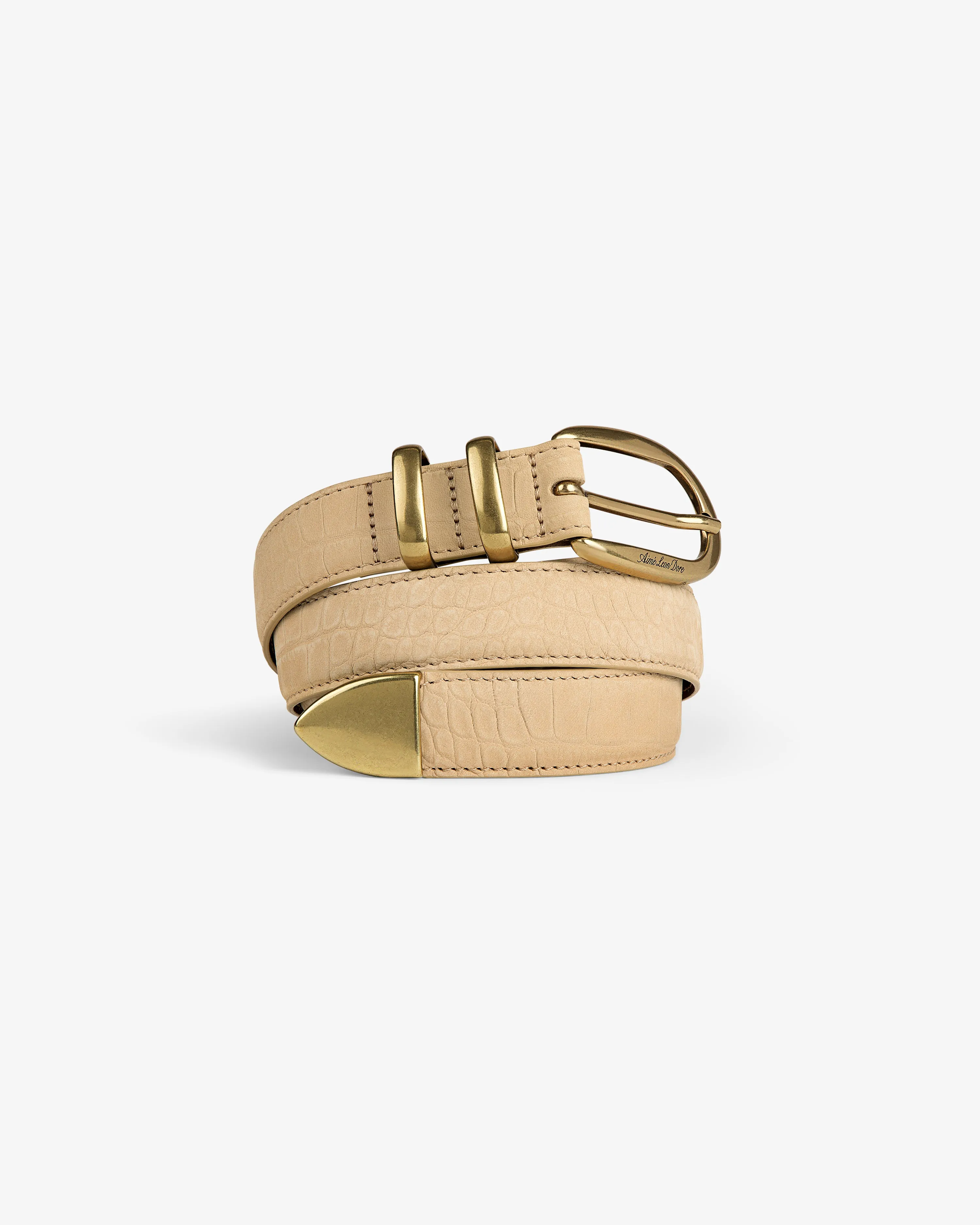 Croc-Embossed Nubuck Belt sold by Aime Leon Dore product image thumbnail 4