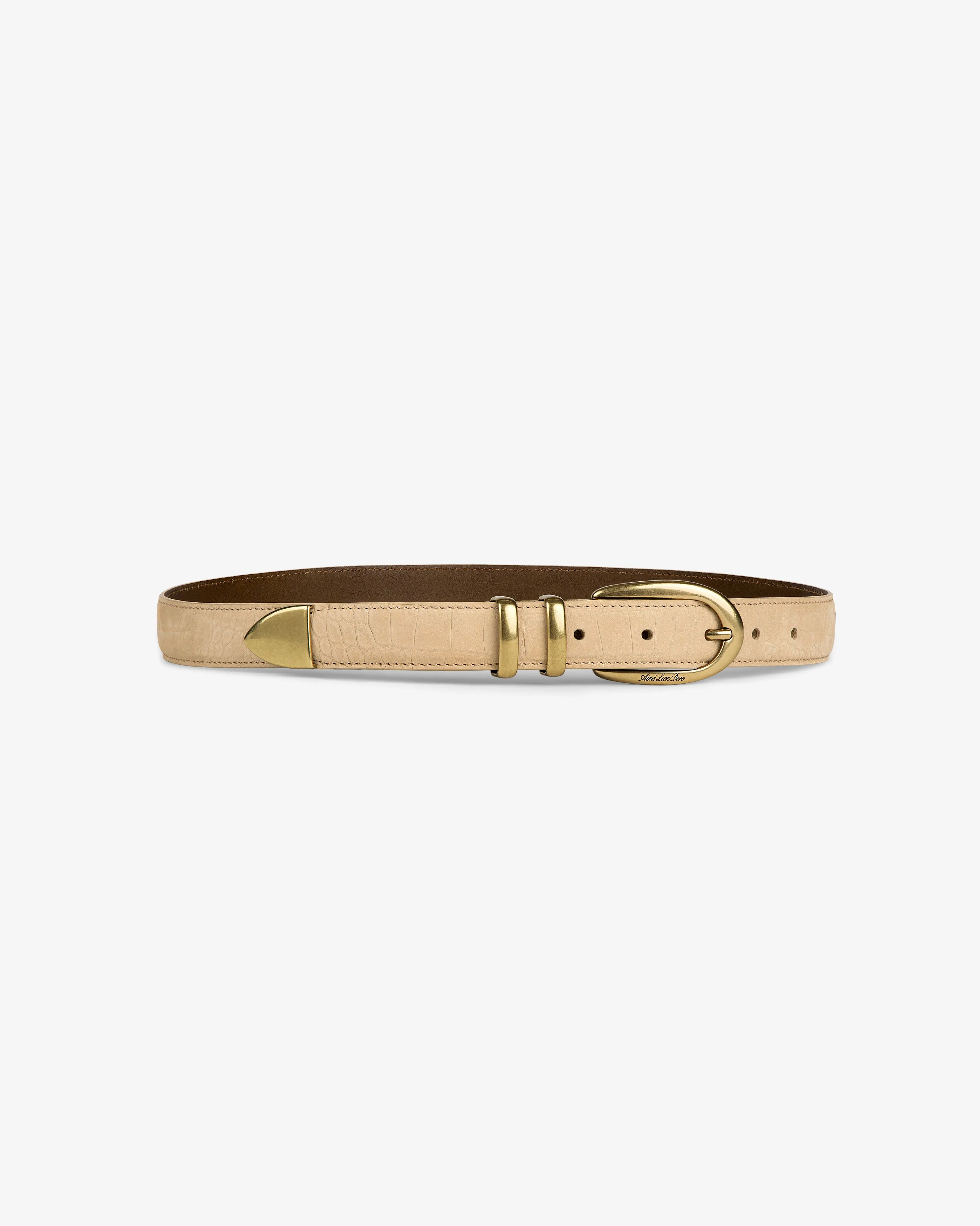 Croc-Embossed Nubuck Belt sold by Aime Leon Dore product image thumbnail 2