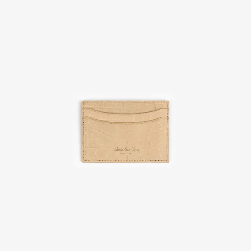 Croc-Embossed Nubuck Cardholder made by Aime Leon Dore