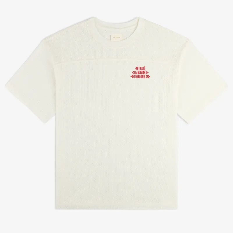Pointelle Stacked Logo Tee made by Aime Leon Dore