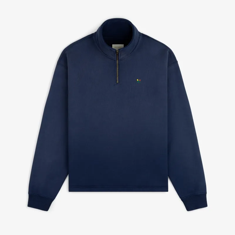 Sun Faded Crest Quarter Zip made by Aime Leon Dore