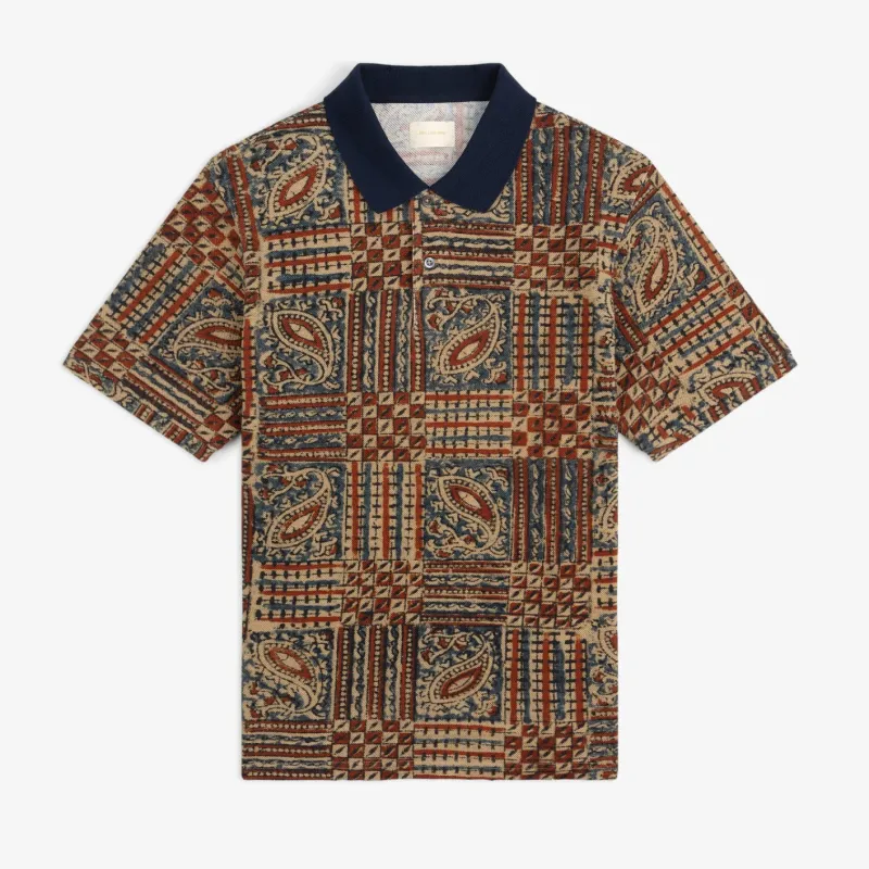 Paisley Printed Piqué Polo made by Aime Leon Dore