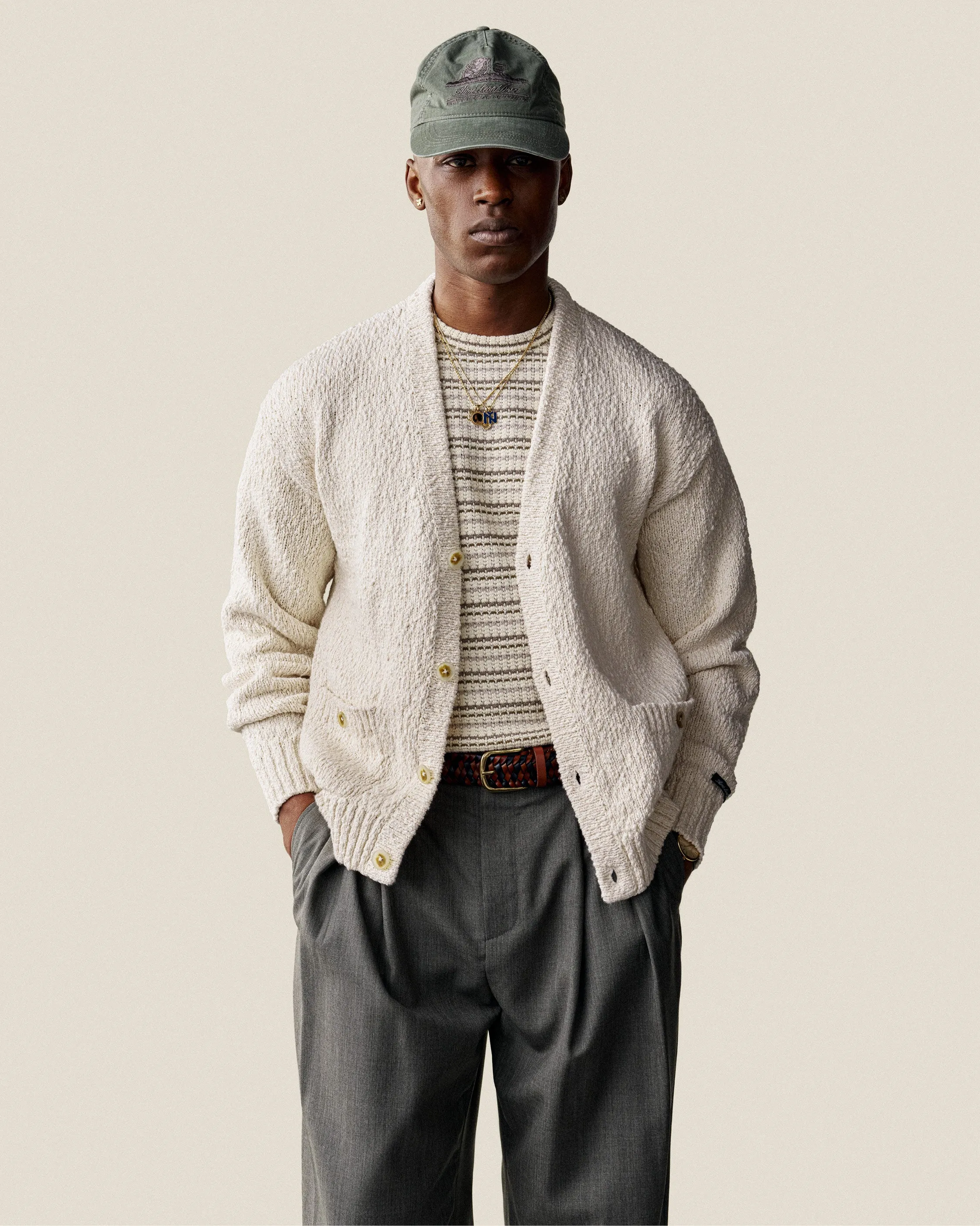 Cotton Slub Cardigan sold by Aime Leon Dore product image thumbnail 3