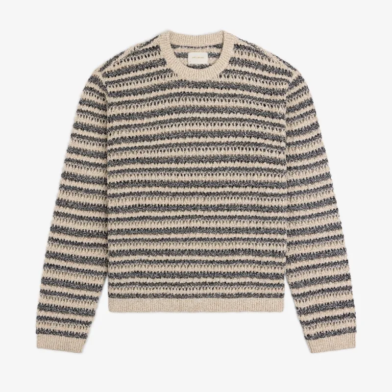 Bouclé Open Knit Crewneck Sweater made by Aime Leon Dore