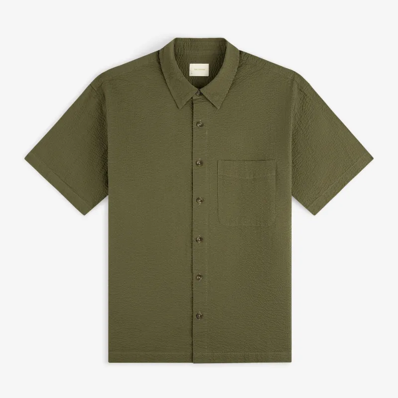Short-Sleeve Seersucker Shirt made by Aime Leon Dore