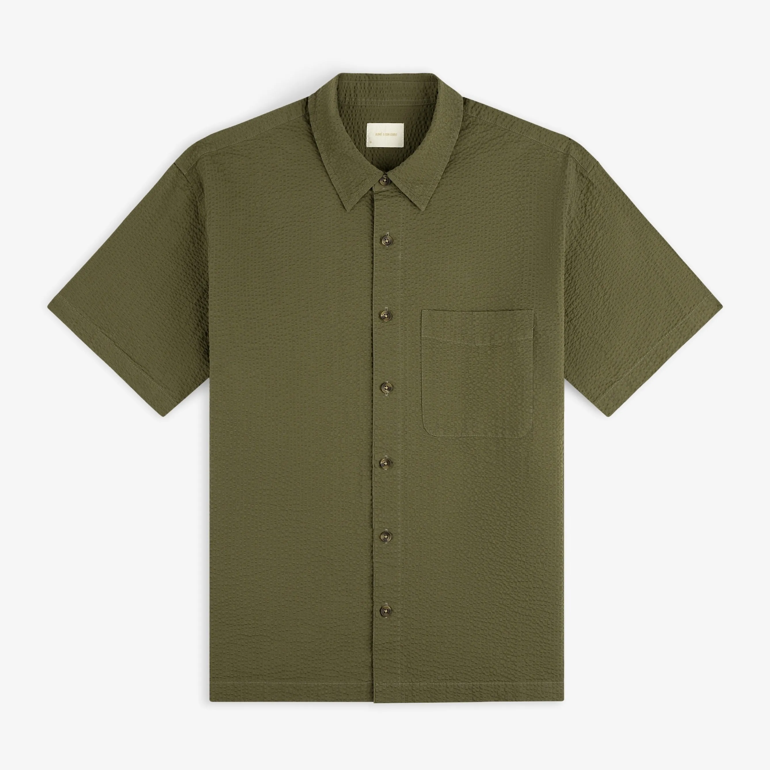 Short-Sleeve Seersucker Shirt sold by Aime Leon Dore