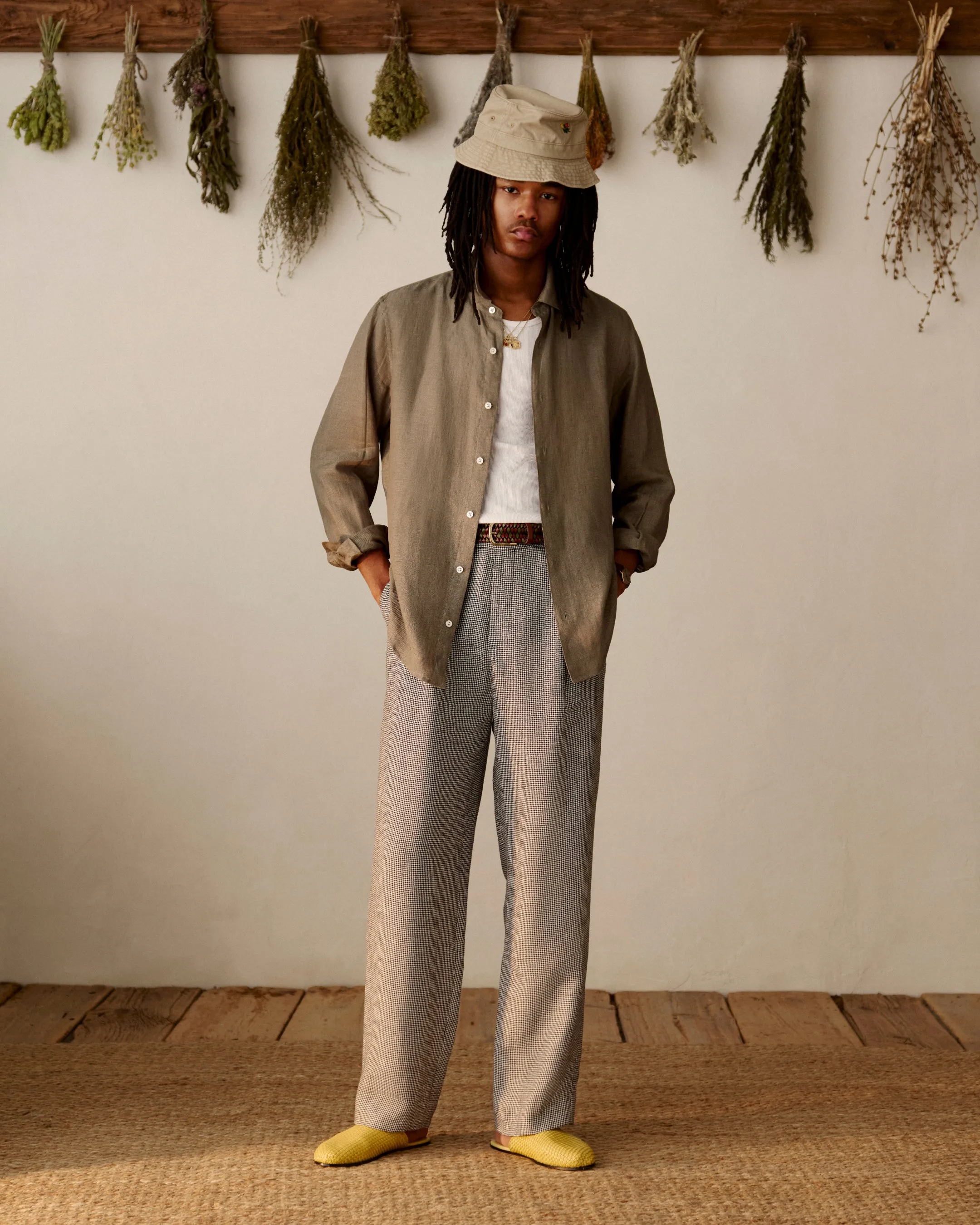 Long-Sleeve Linen Shirt sold by Aime Leon Dore product image thumbnail 3