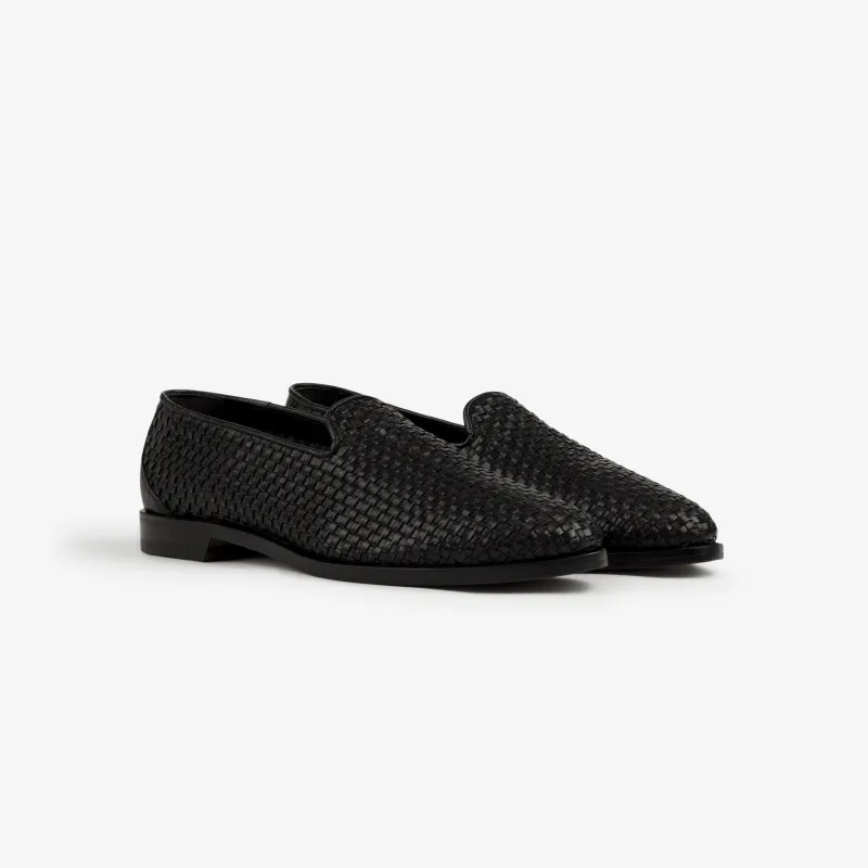 Leather Raffia Loafer made by Aime Leon Dore