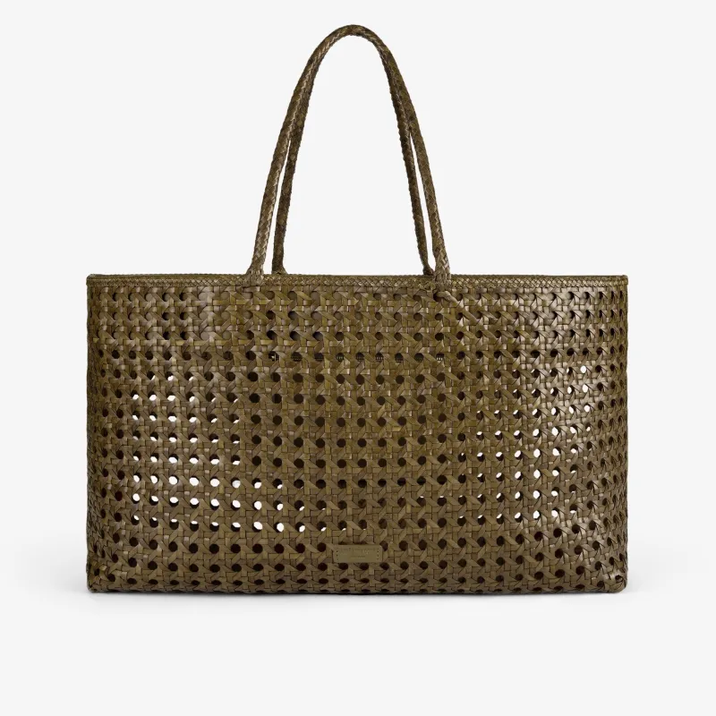 Woven Leather Tote Bag made by Aime Leon Dore