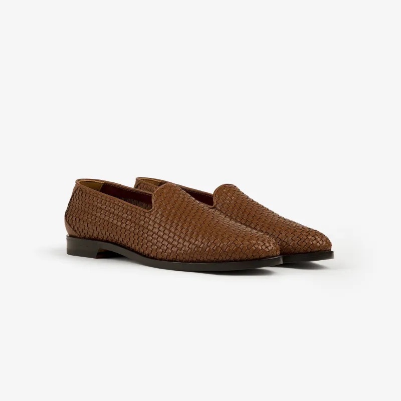 Leather Raffia Loafer made by Aime Leon Dore