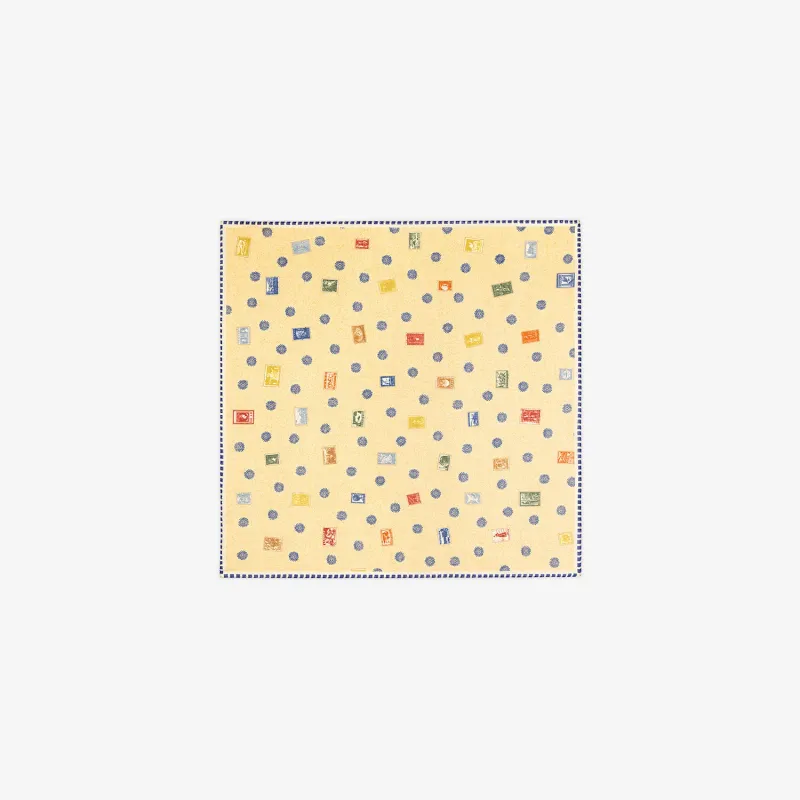 Vintage Stamps Wool Silk Bandana made by Aime Leon Dore