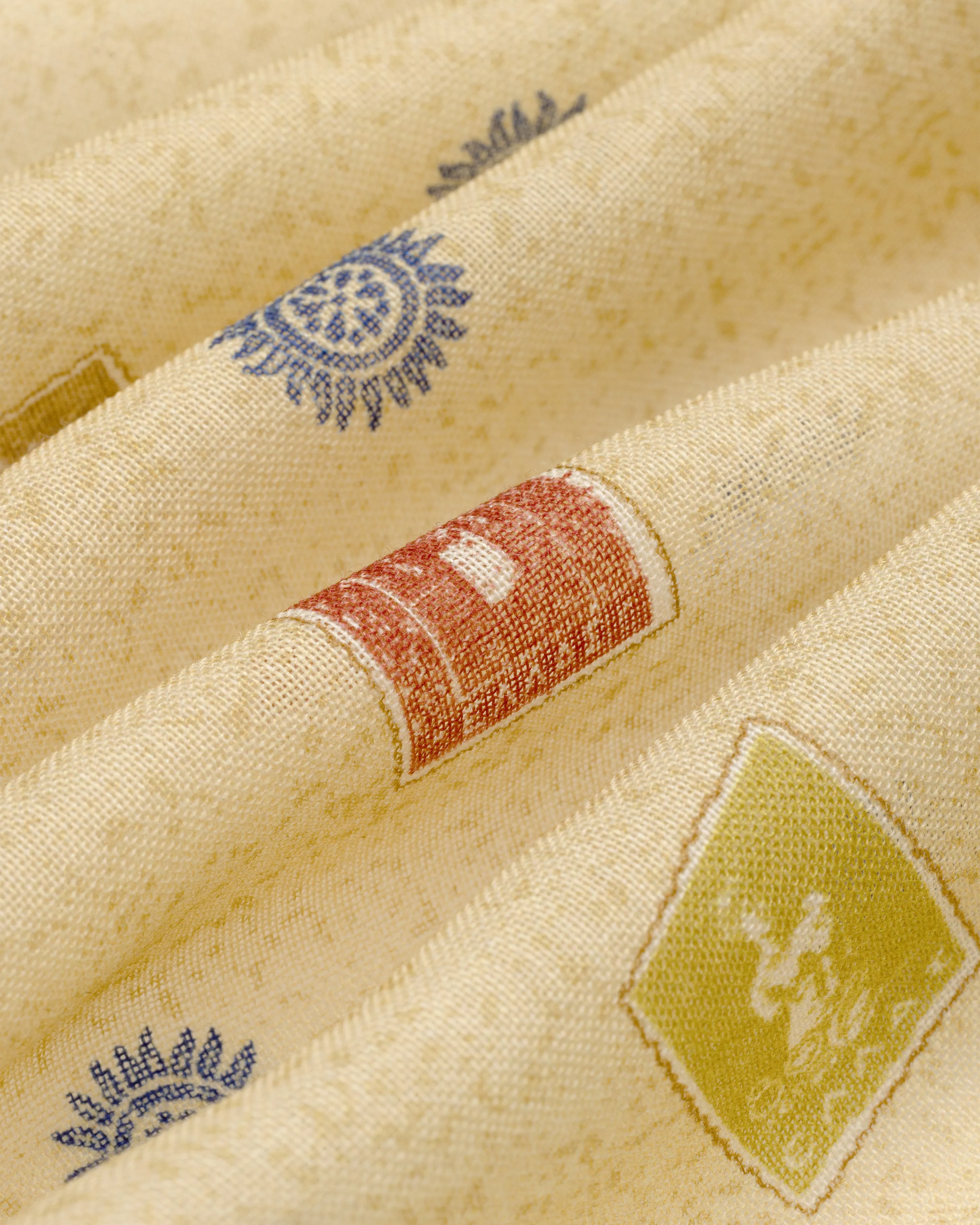 Vintage Stamps Wool Silk Bandana sold by Aime Leon Dore product image thumbnail 3