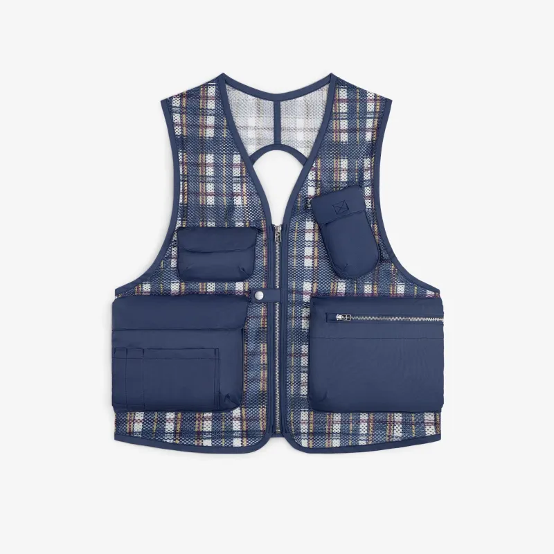 Nylon Madras Utility Vest made by Aime Leon Dore