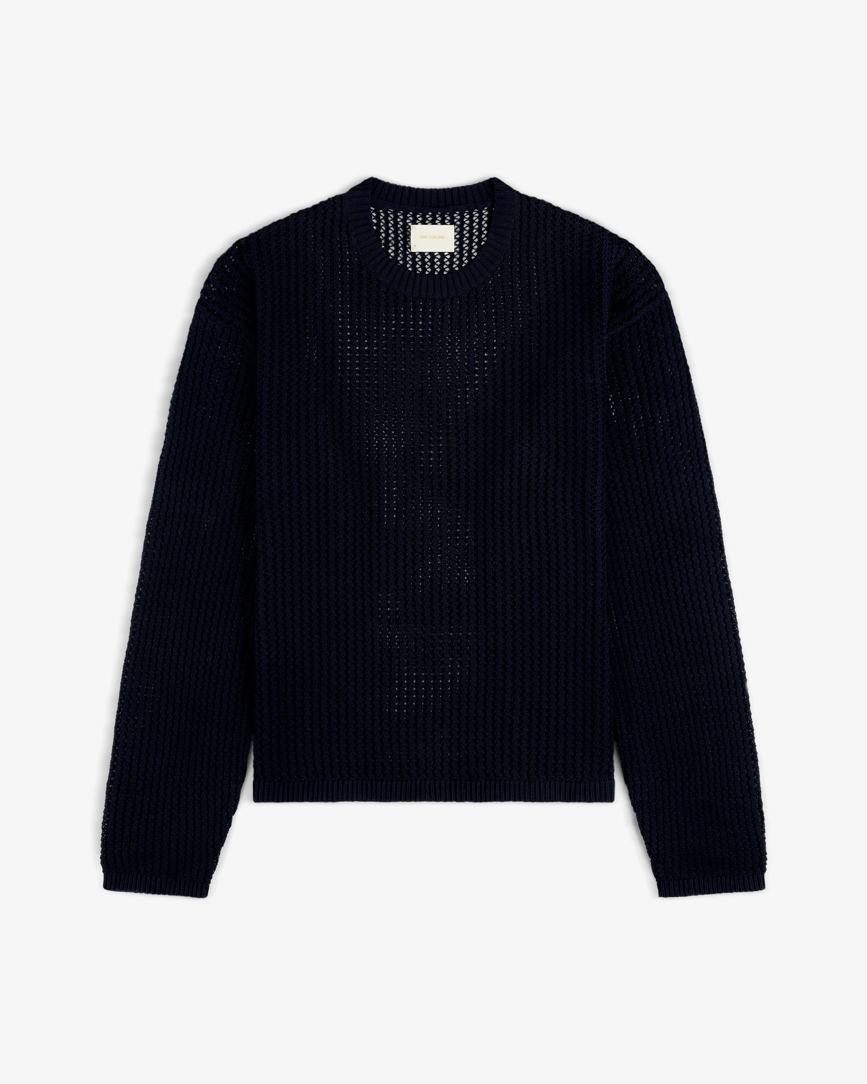 Cotton Eyelet Crewneck Sweater sold by Aime Leon Dore product image thumbnail 2