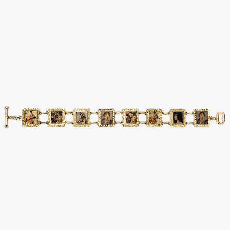 14Kt Gold Portrait Link Bracelet made by Aime Leon Dore