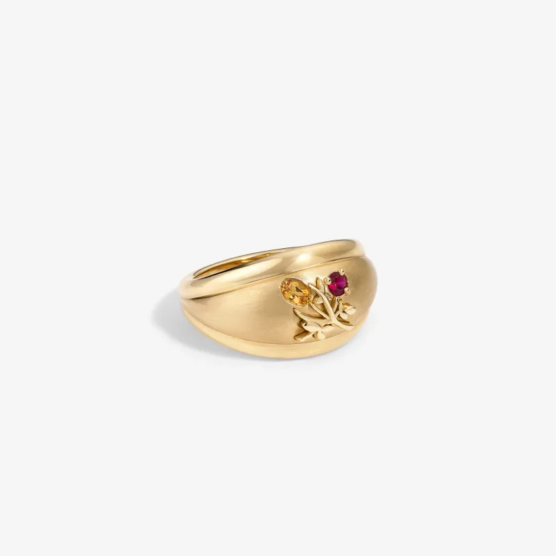 14Kt Gold Crest Dome Ring made by Aime Leon Dore