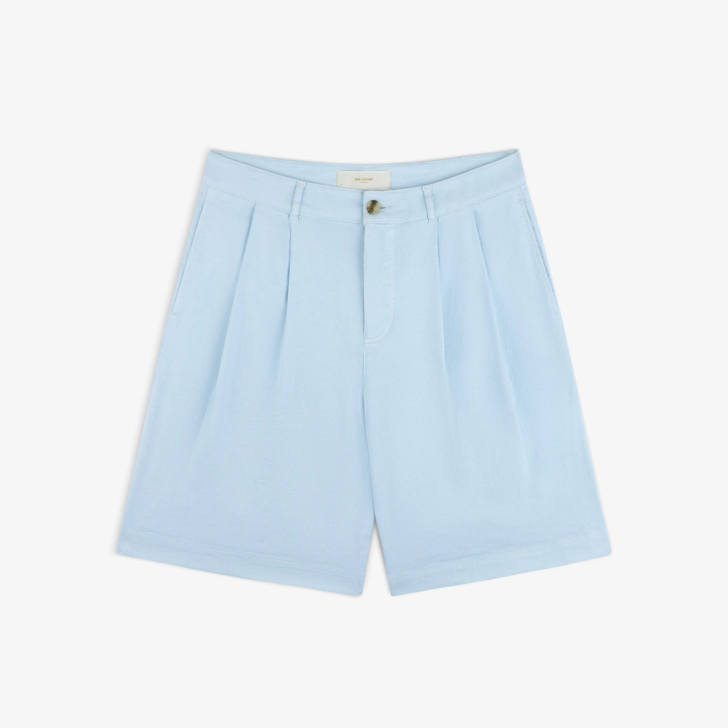 Pleated Linen Blend Bermuda Short sold by Aime Leon Dore