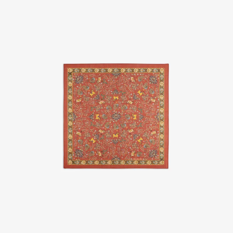 Archival Print Wool Silk Bandana made by Aime Leon Dore