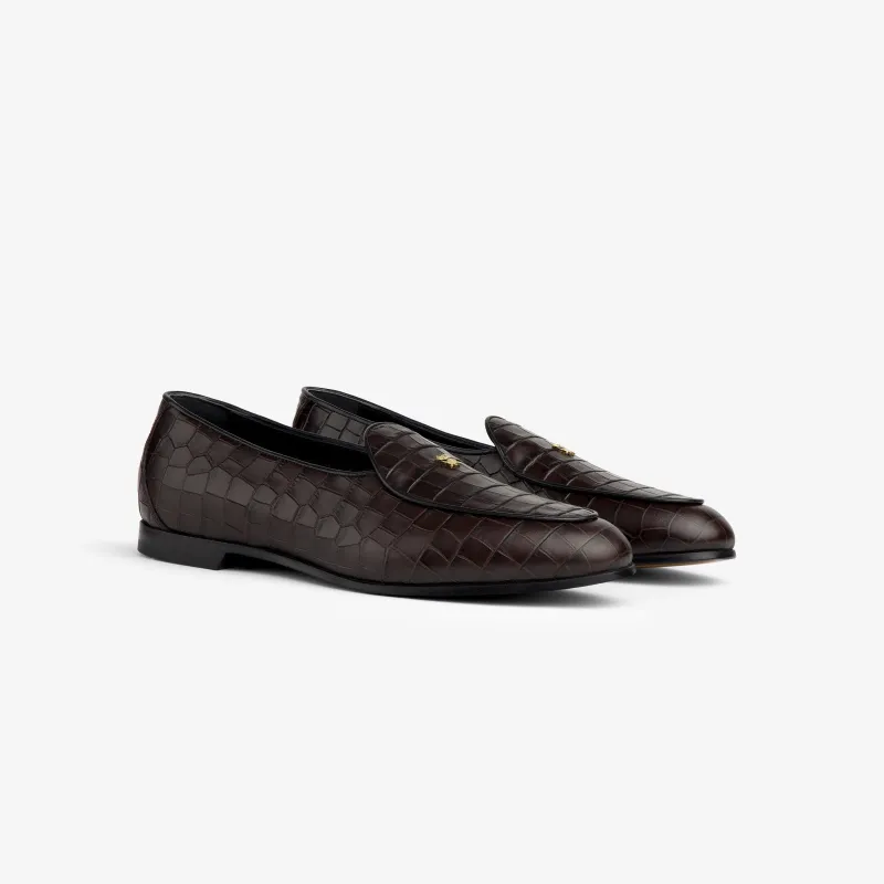 Croc-Embossed Crest Salóni Loafer made by Aime Leon Dore