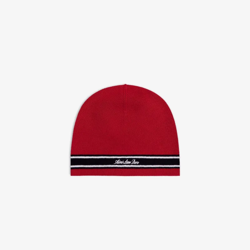 Stripe Knit Beanie made by Aime Leon Dore