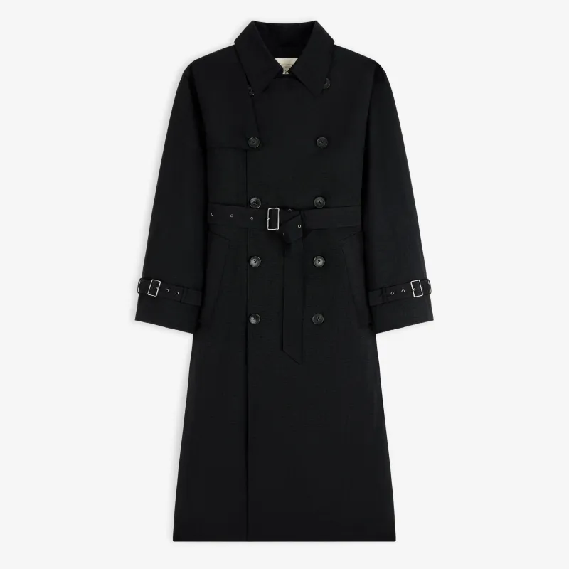 Double Breasted Nylon Trench Coat made by Aime Leon Dore