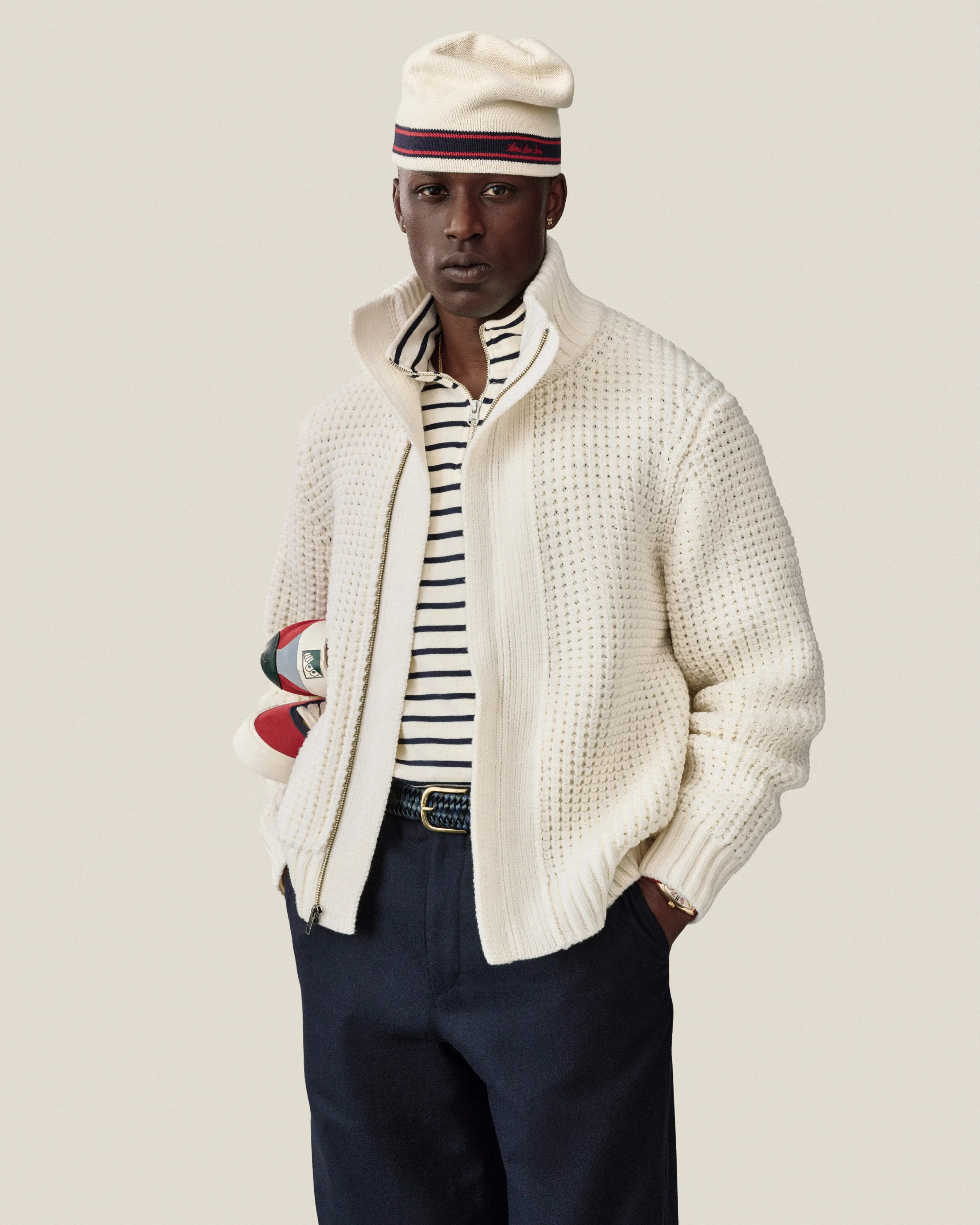 Striped Crest Quarter Zip sold by Aime Leon Dore product image thumbnail 3