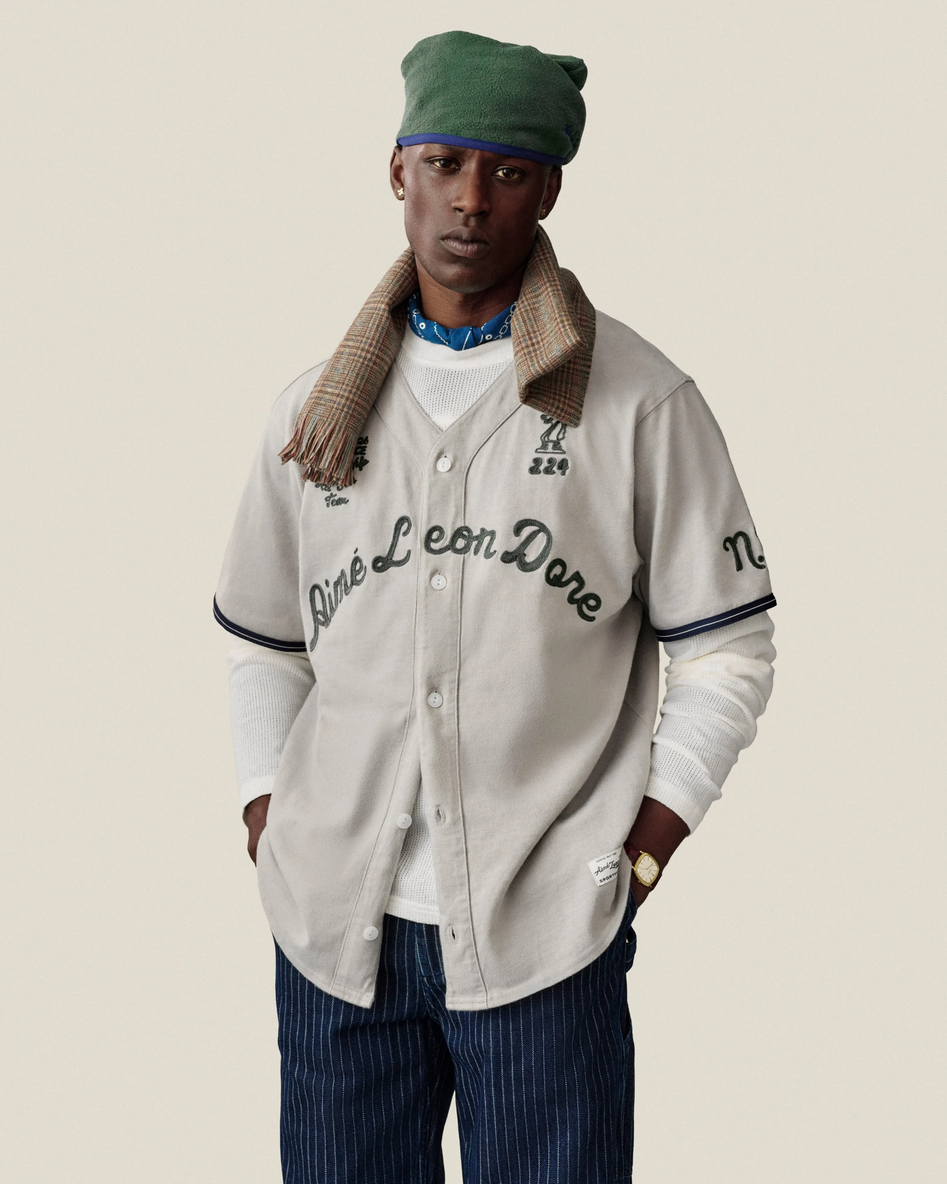 Mulberry Chainstitch Baseball Jersey sold by Aime Leon Dore product image thumbnail 3