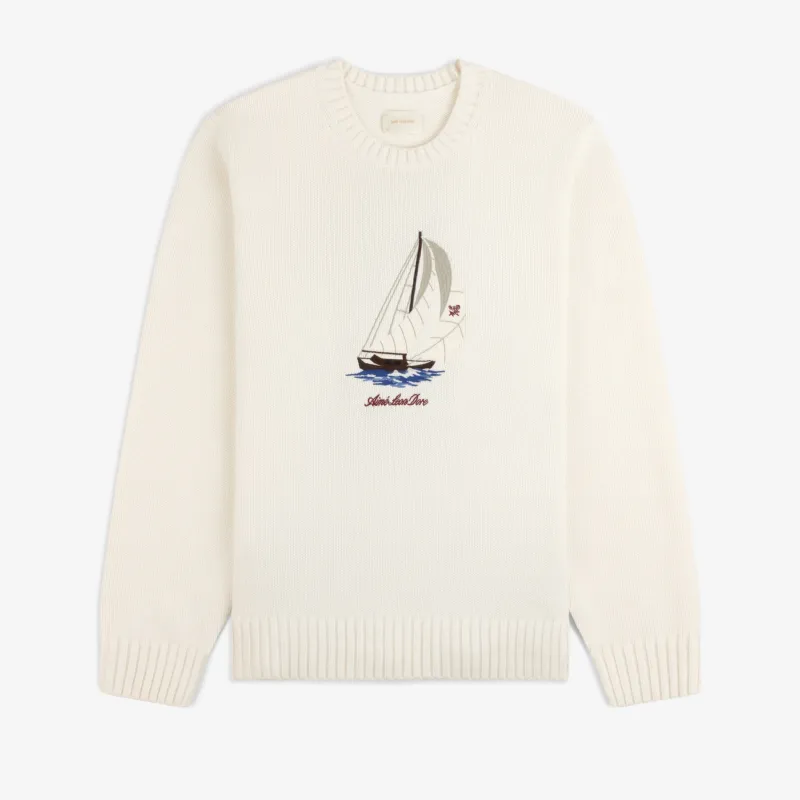 Regatta Embroidered Crewneck Sweater made by Aime Leon Dore